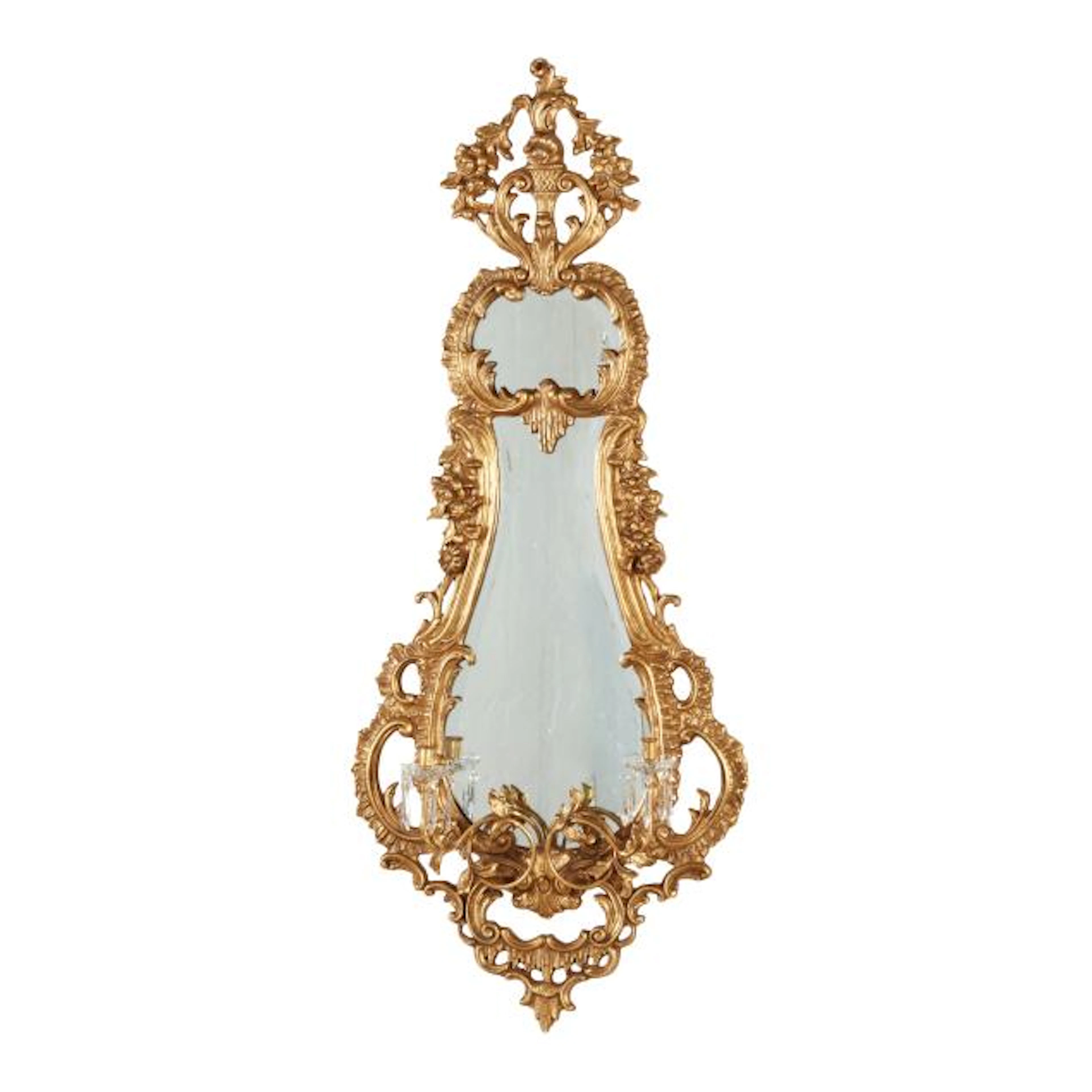 Friedman Brothers, Rococo Style Gilt Girandole Mirror