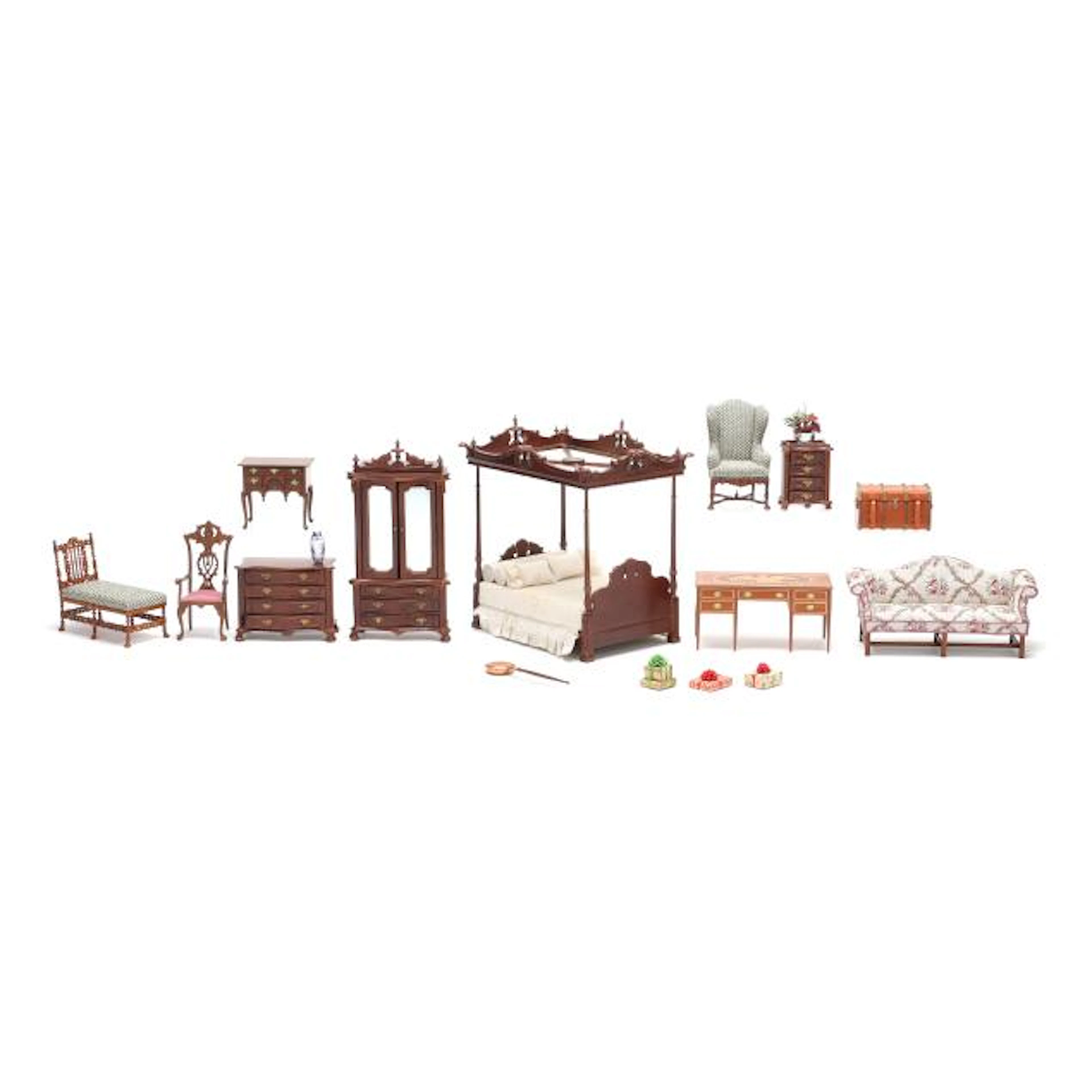 Collection of Miniature Dollhouse Furniture by Known Makers