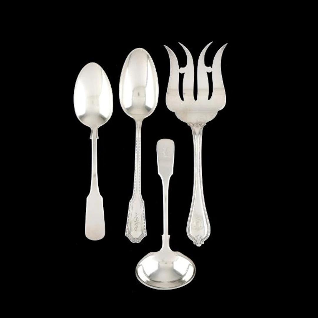 Four American Sterling Silver Flatware Servers