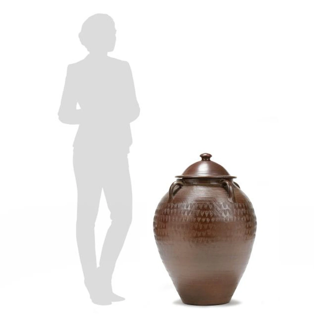 Mark Hewitt (NC, b. 1955), Large Pottery Floor Urn with Cover