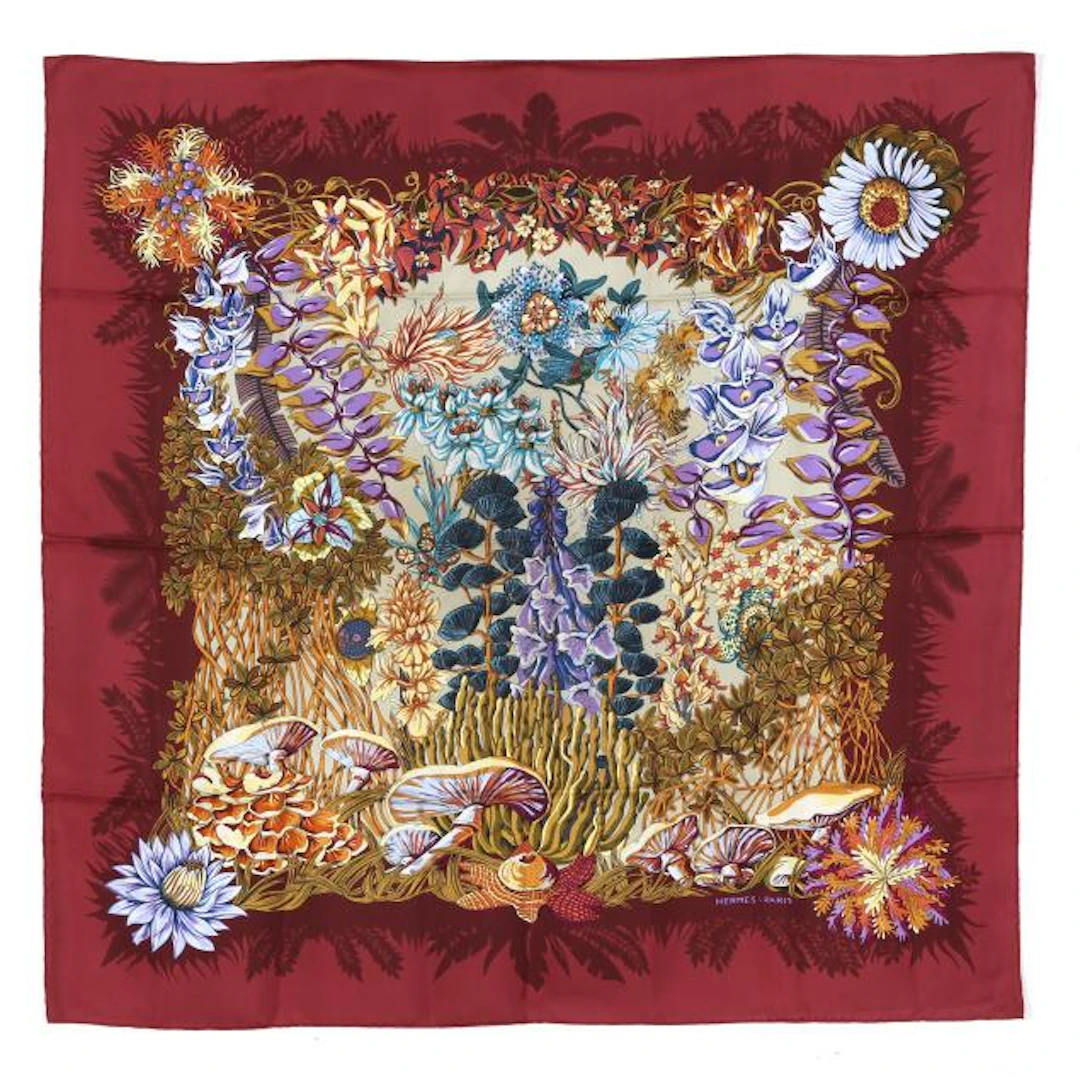 Silk L'Ile Deserte Scarf, Hermès