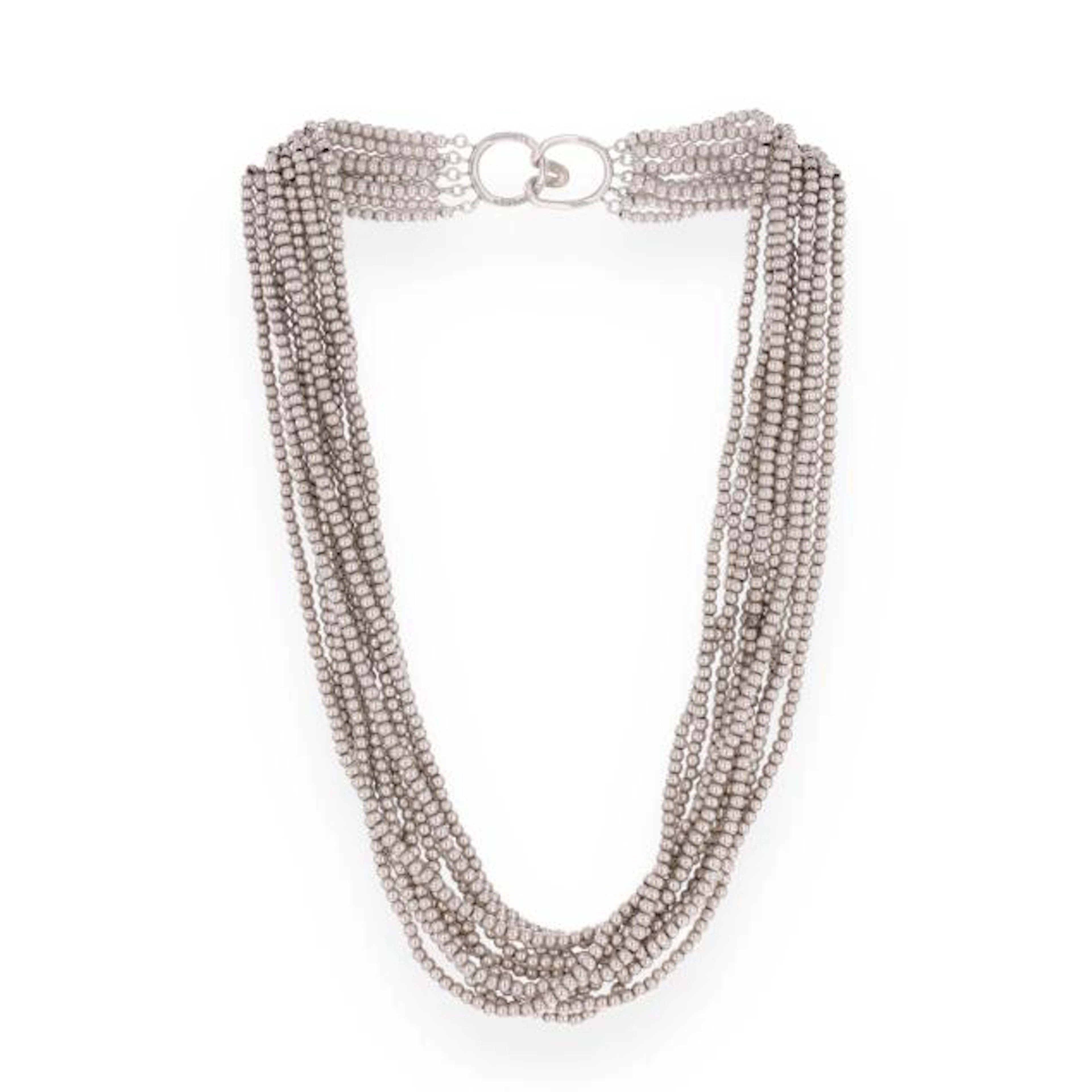 Multi-Strand Silver Bead Necklace, Tiffany & Co.