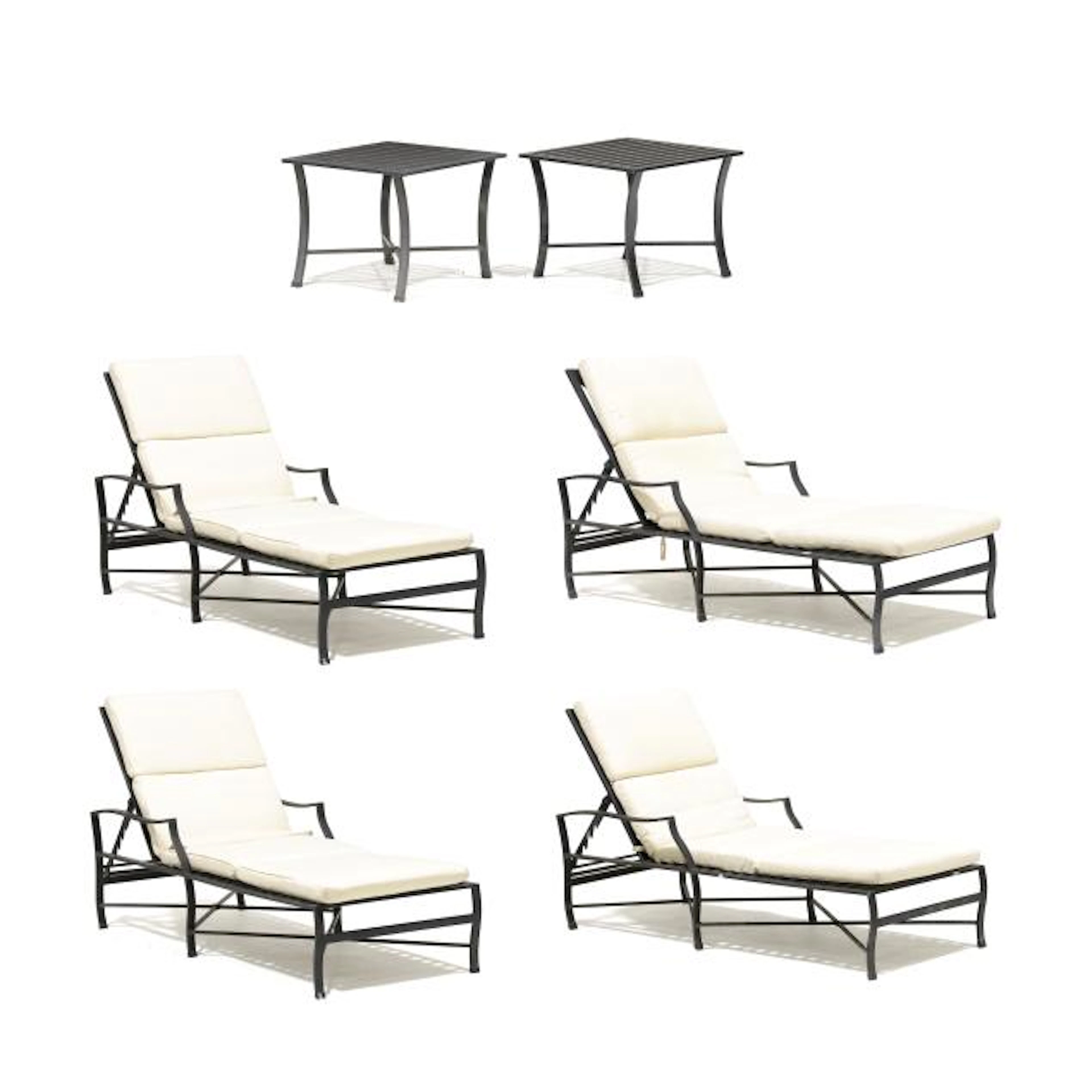 Summer Classics, Four Monaco Chaise Lounges and Two Side Tables