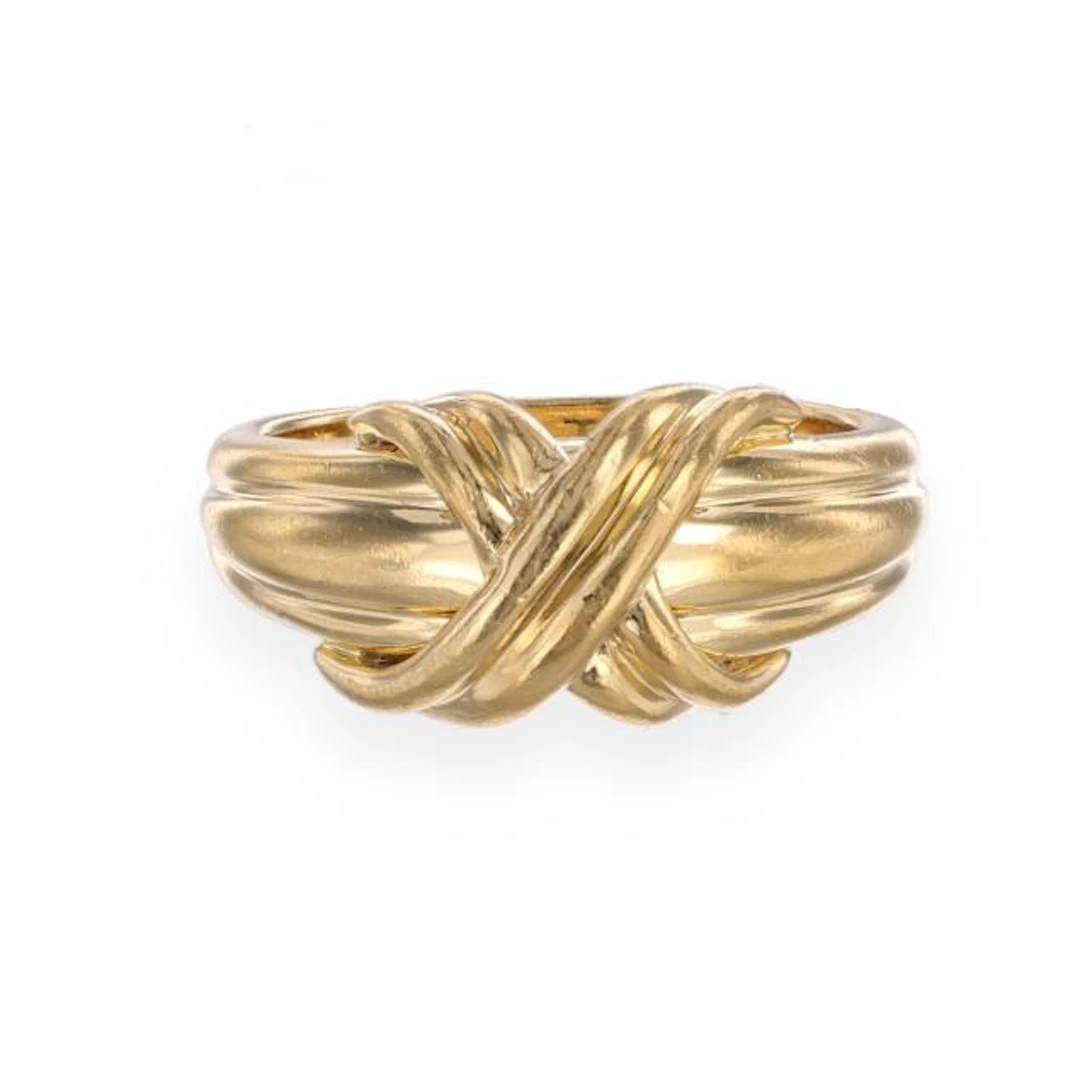 Vintage Gold 'X' Motif Ring, Tiffany & Co.