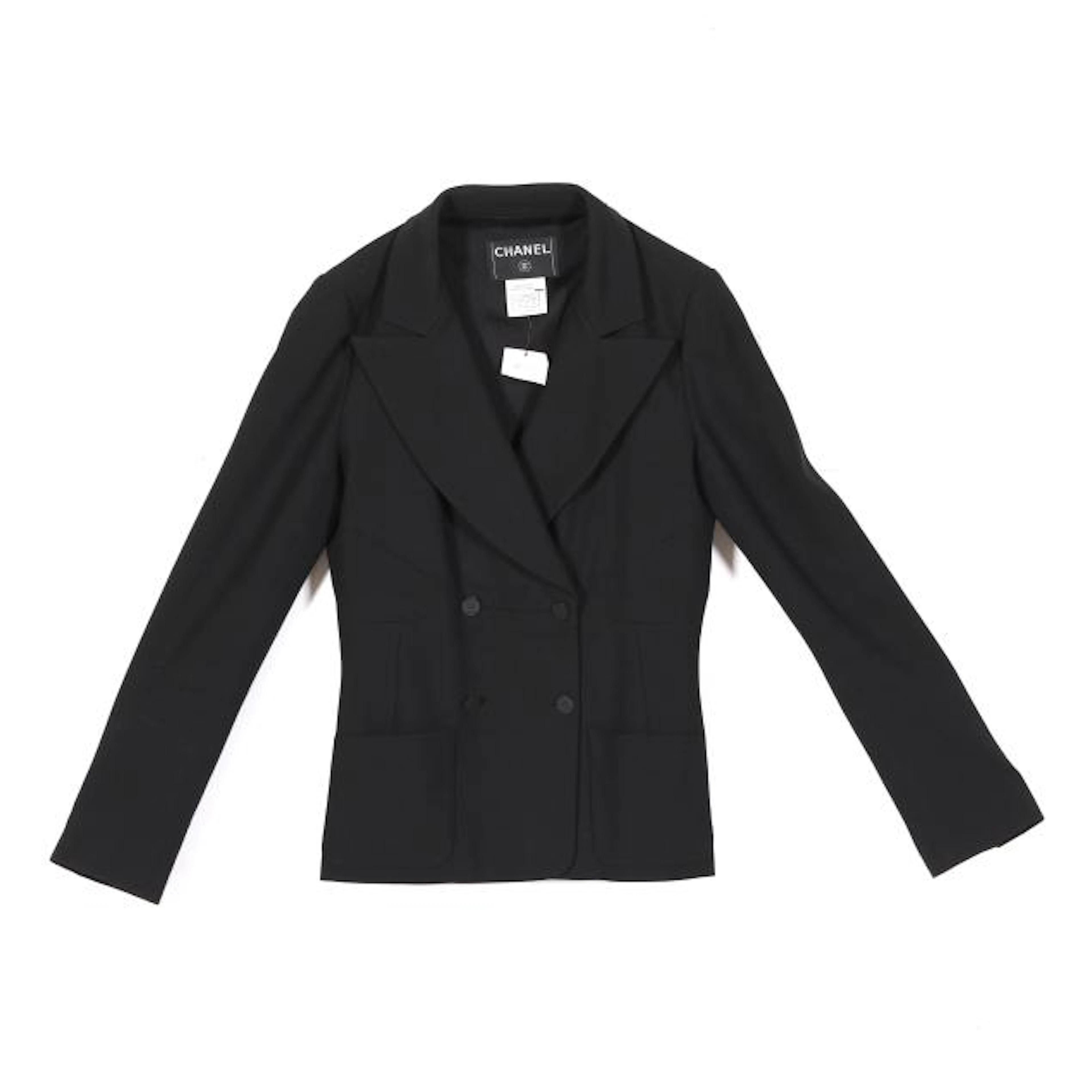Black Double Breasted Blazer, Chanel