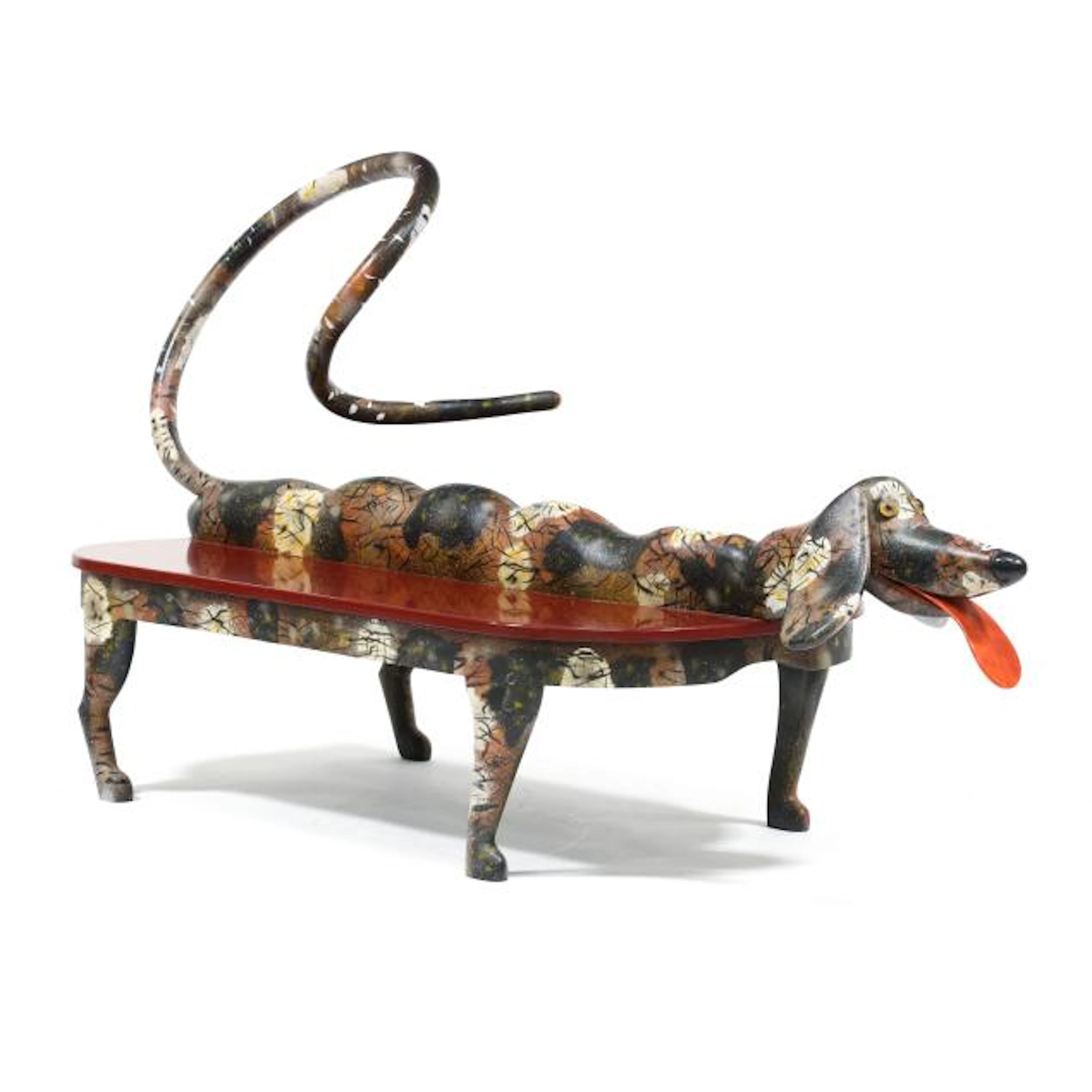 Roy de Forest (American, 1930-2007), Rare and Large Dog Table