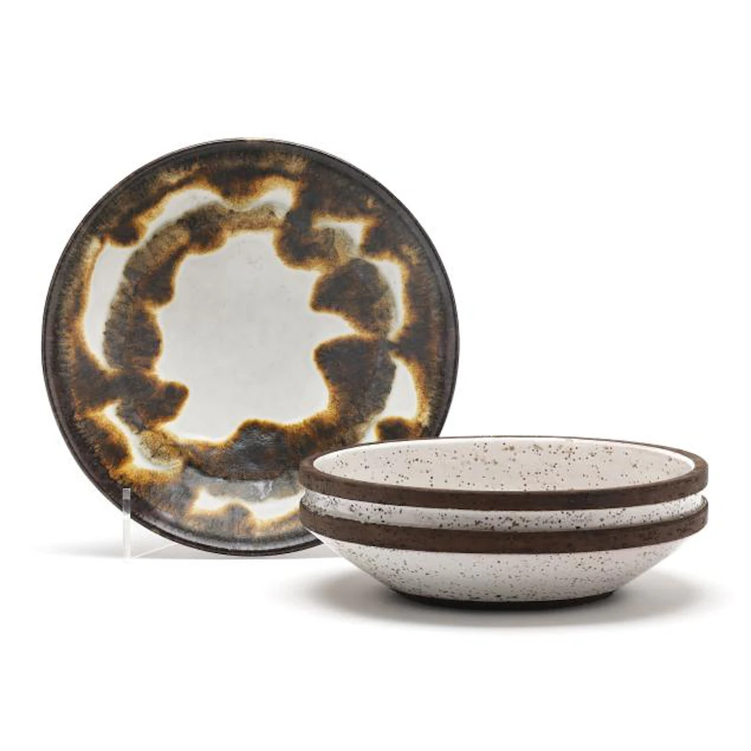 Bagni and Bitossi for Raymor, Two Italian Mid-Century Pottery Bowls