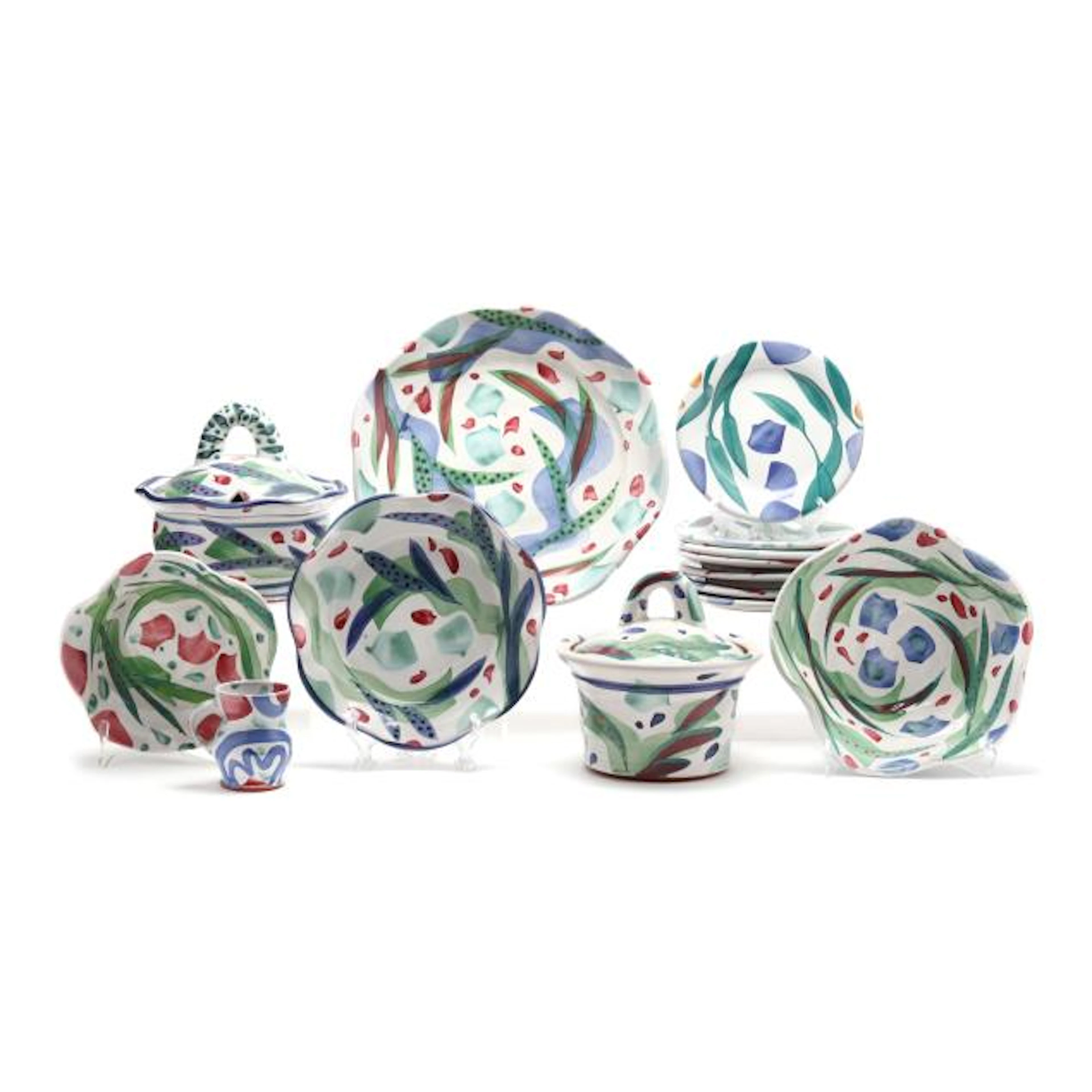 Stanley Mace Andersen (Bakersville, NC), A Large Group of Art Pottery Tableware