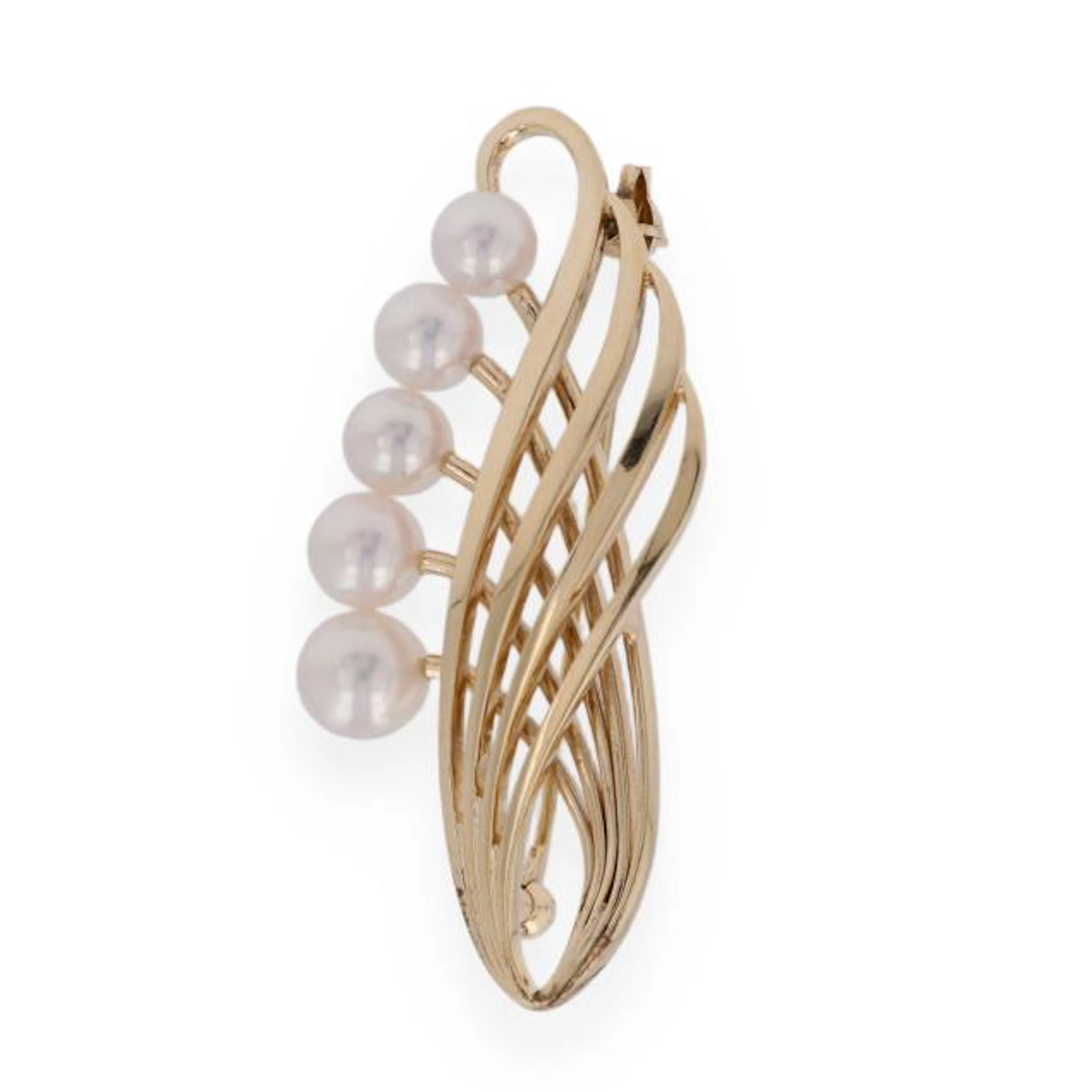 Gold and Pearl Brooch, Mikimoto