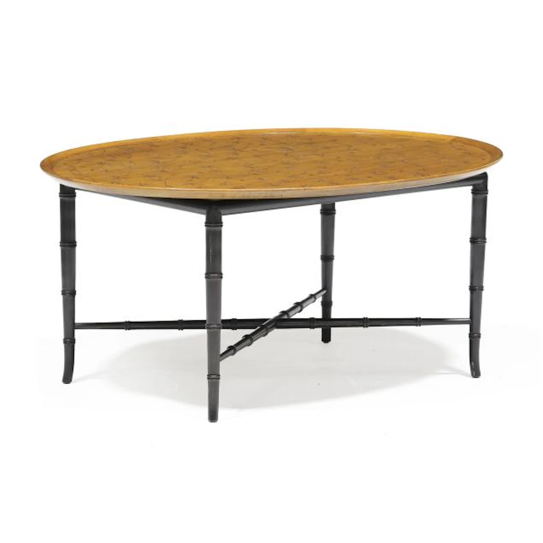 Kittinger, Midcentury Faux Bamboo Coffee Table