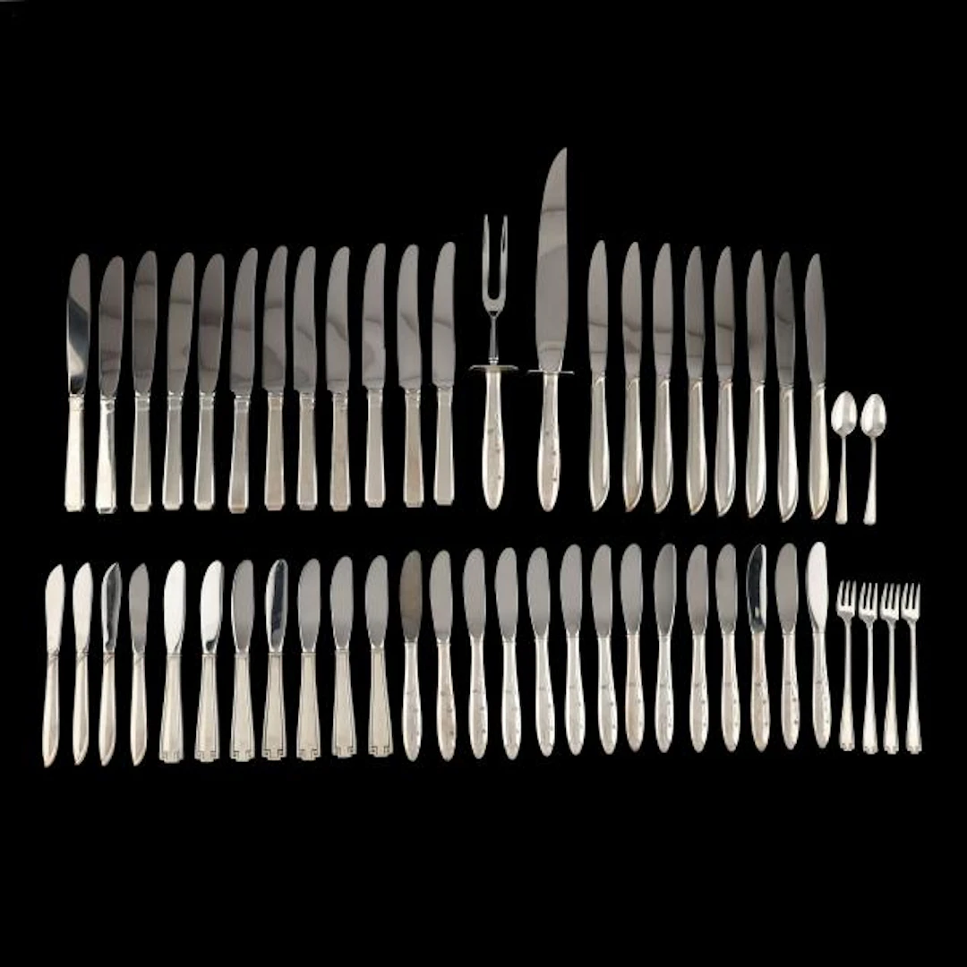 Collection of (53) Pieces of Vintage American Sterling Silver Flatware