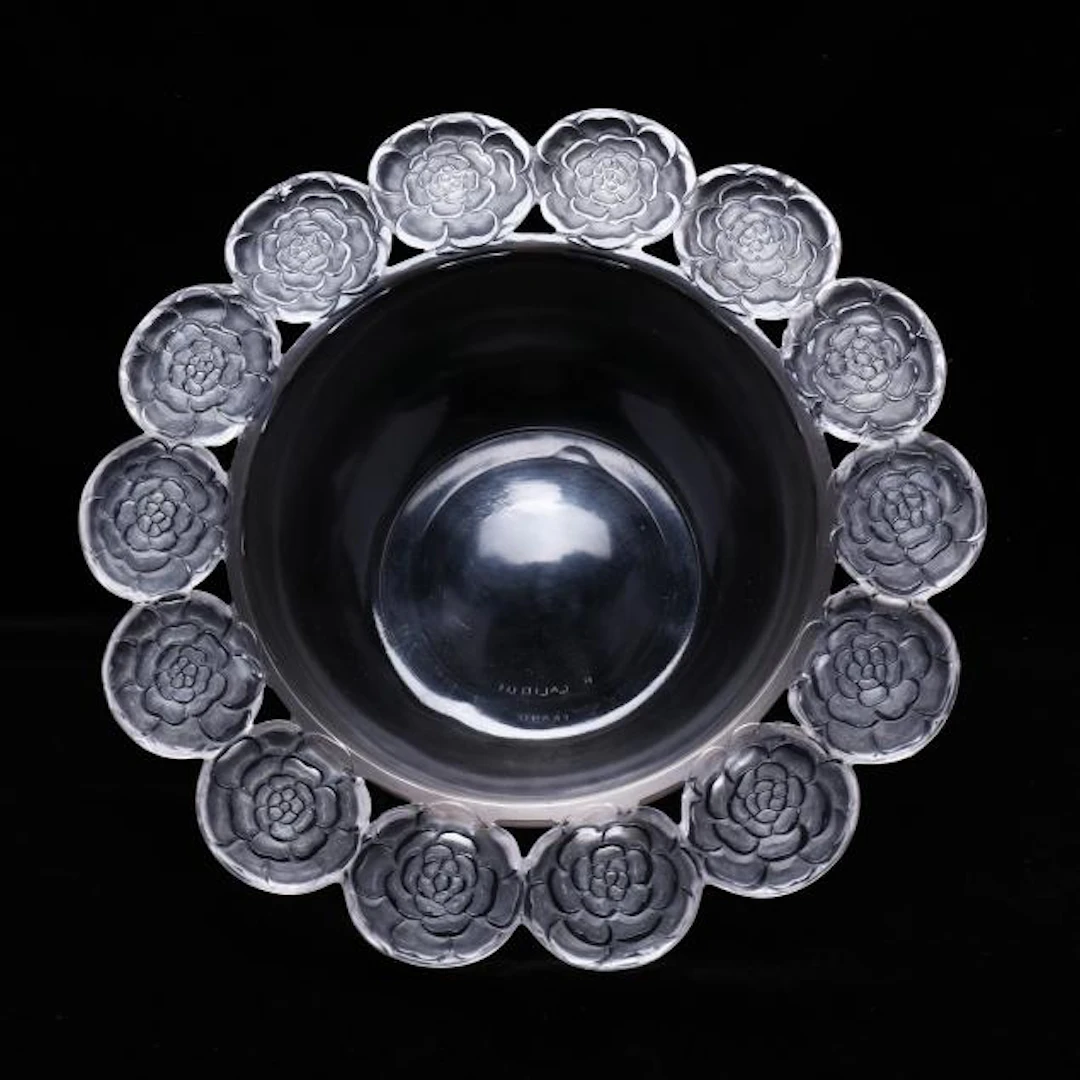 Rene Lalique (French, 1860-1945), Armentieres Crystal Bowl No. 393