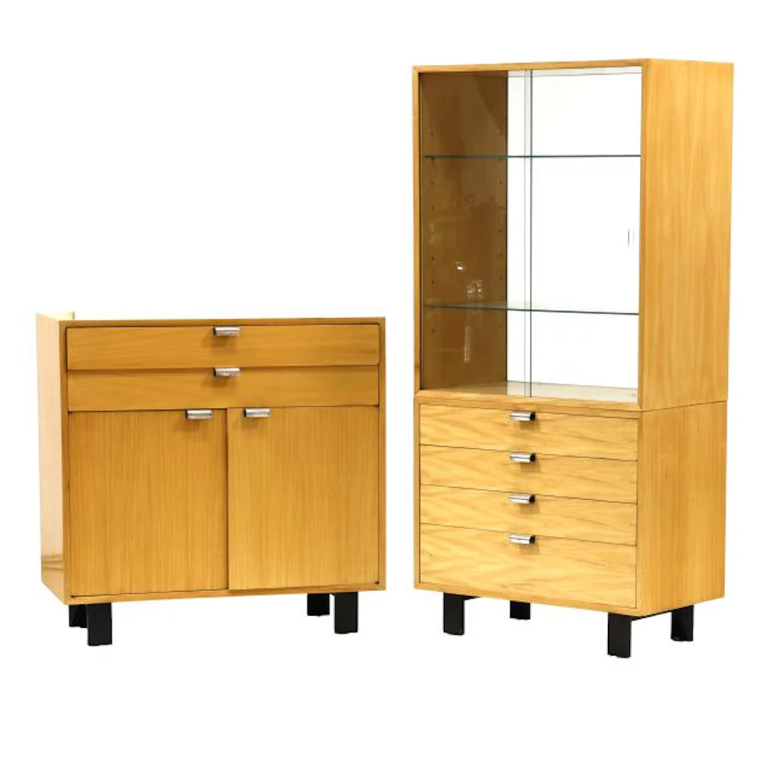 George Nelson (American, 1908-1986), China Cabinet and Server