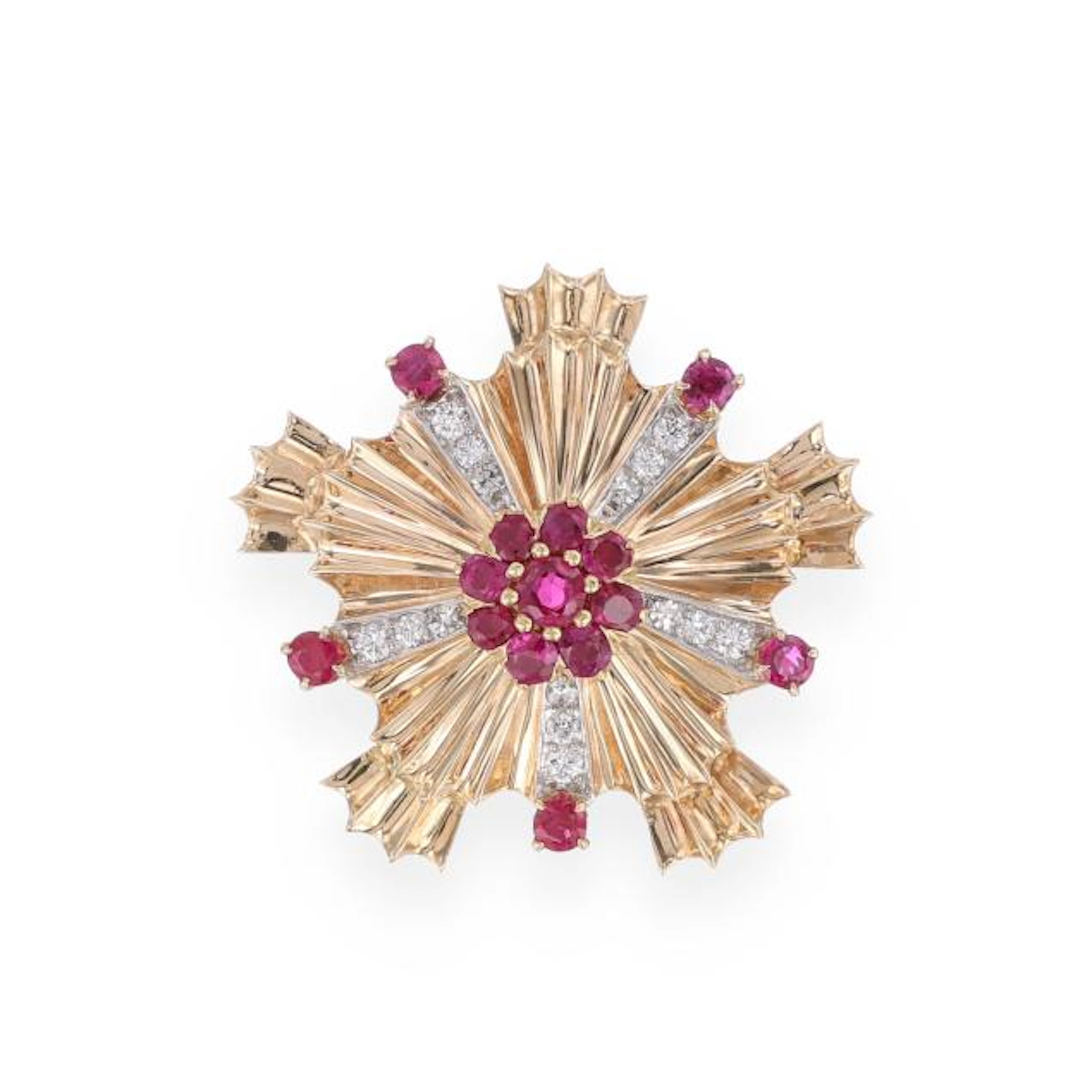 Gold, Diamond, and Ruby Brooch, Tiffany & Co.