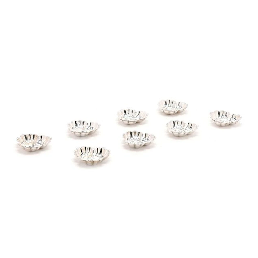 Set of Eight Frank Smith Sterling Silver Salt Cellars