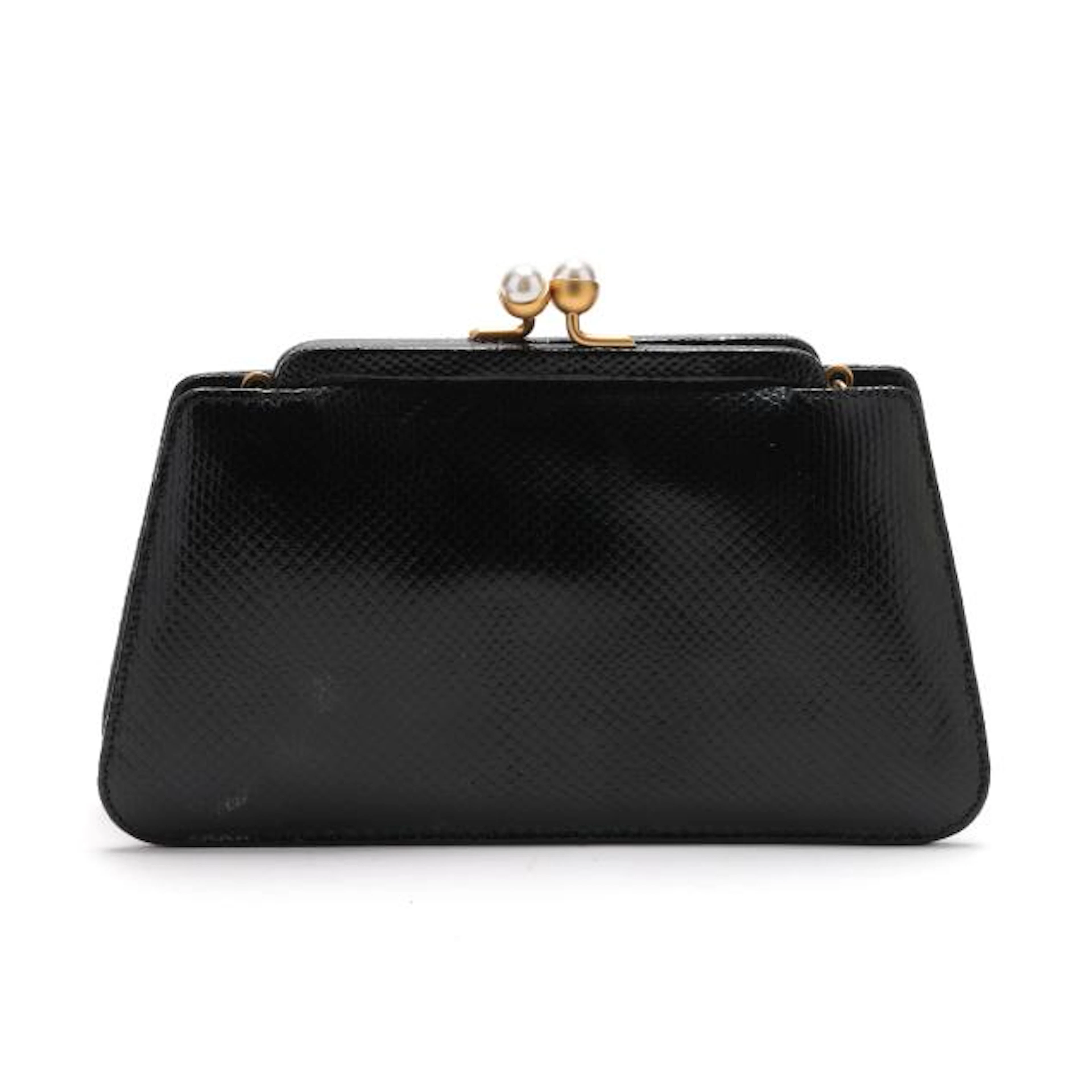 Black Lizard Mini Evening Bag, Judith Leiber