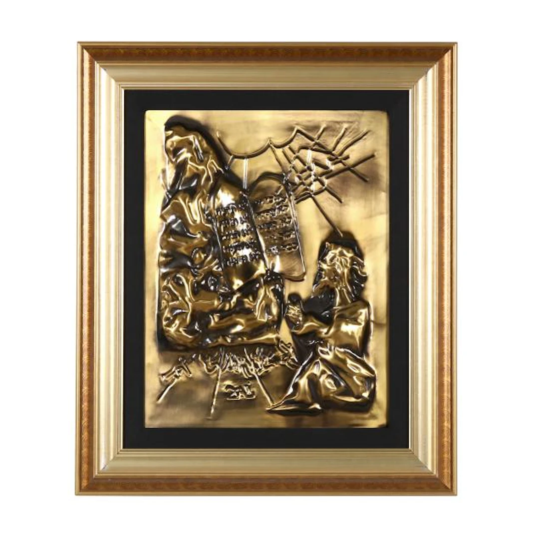 Salvador Dalí (Spanish, 1904-1989), The Ten Commandments, Gold-Patina