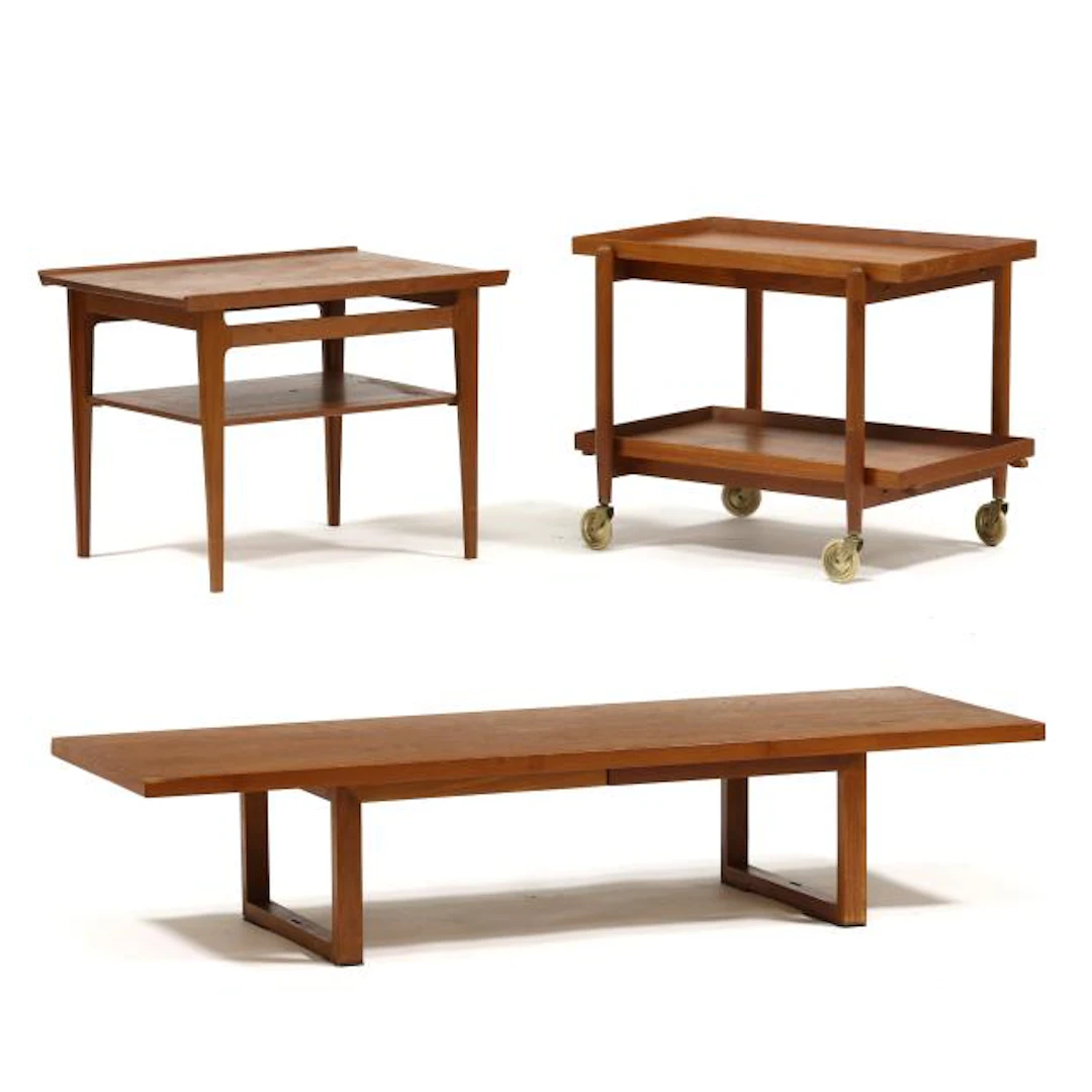 Three Danish Modern Teak Tables