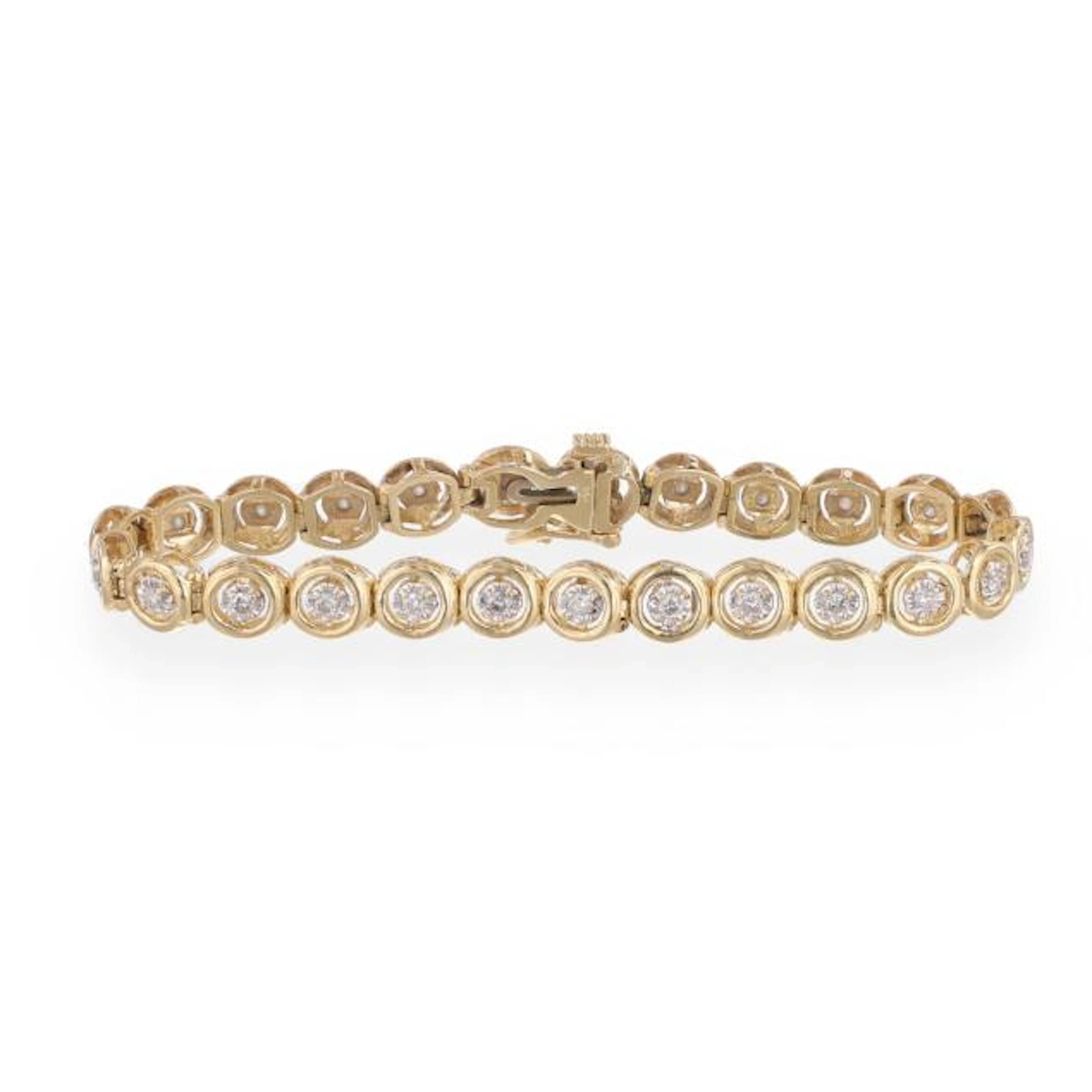 Gold and Diamond Line Bracelet