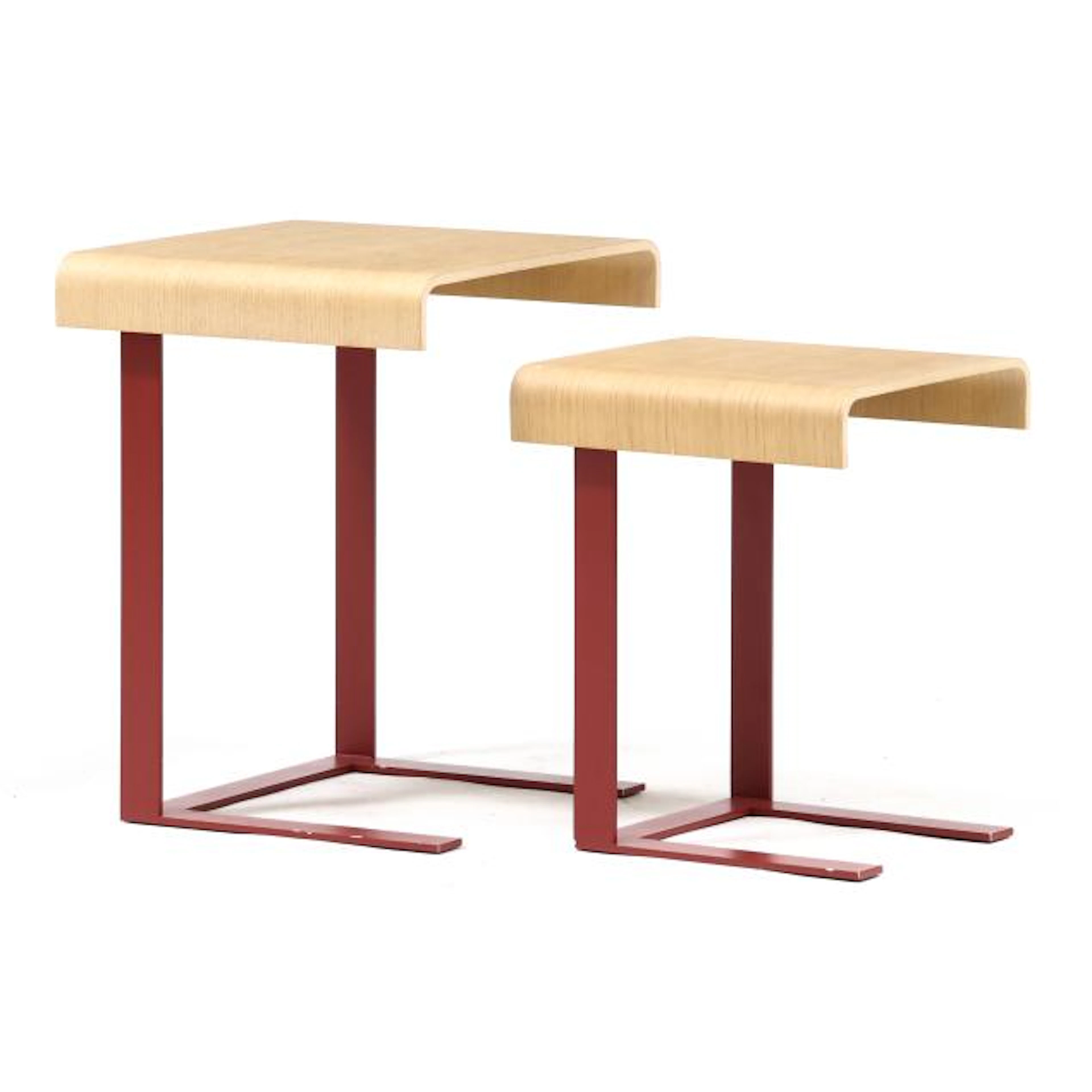 Cherry Modern Design, Modern Nesting Tables