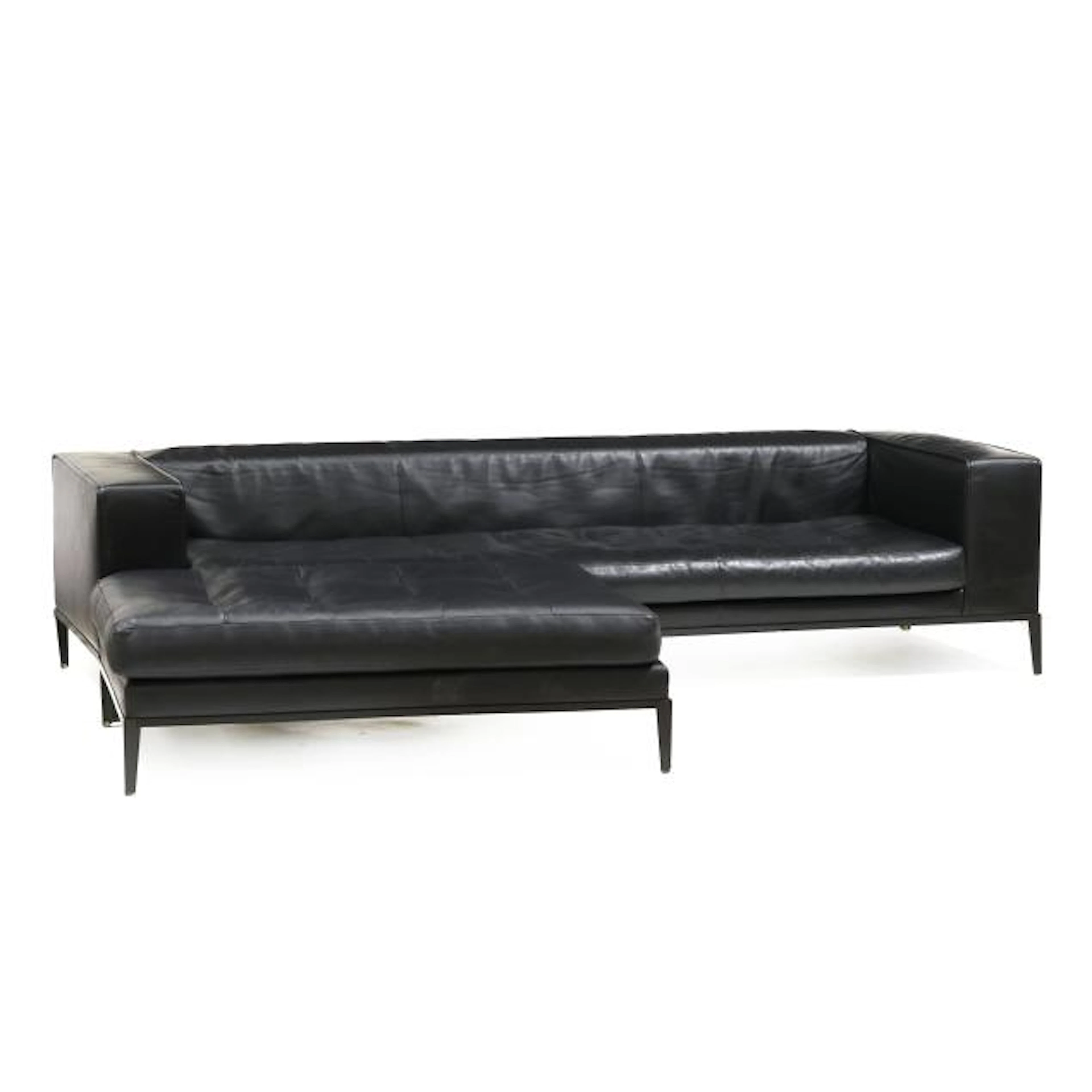 Antonio Citterio (Italian, b.1950), Simplice Leather Sofa and Ottoman