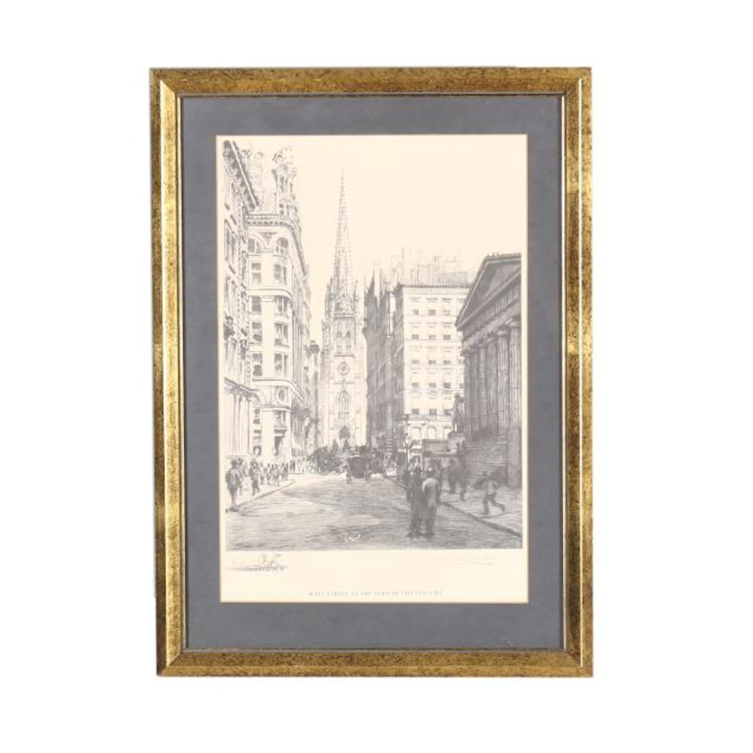 After Charles Mielatz (German, 1864-1919), Wall Street at the Turn
