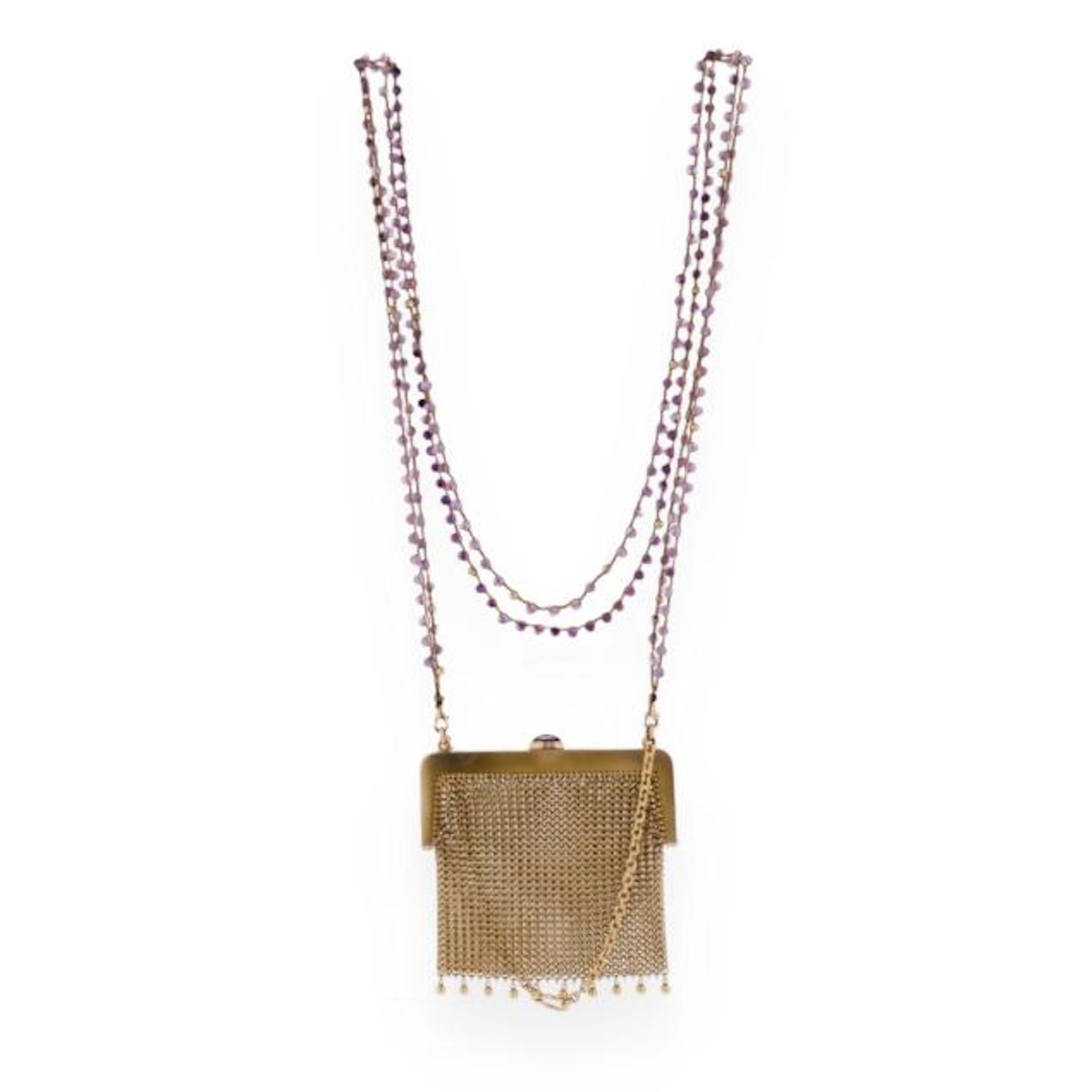 Antique Gold and Amethyst Purse, Retailed by Tiffany & Co.