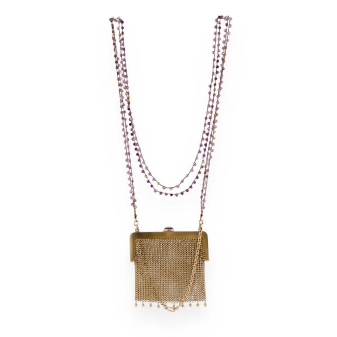 Antique Gold and Amethyst Purse, Retailed by Tiffany & Co.