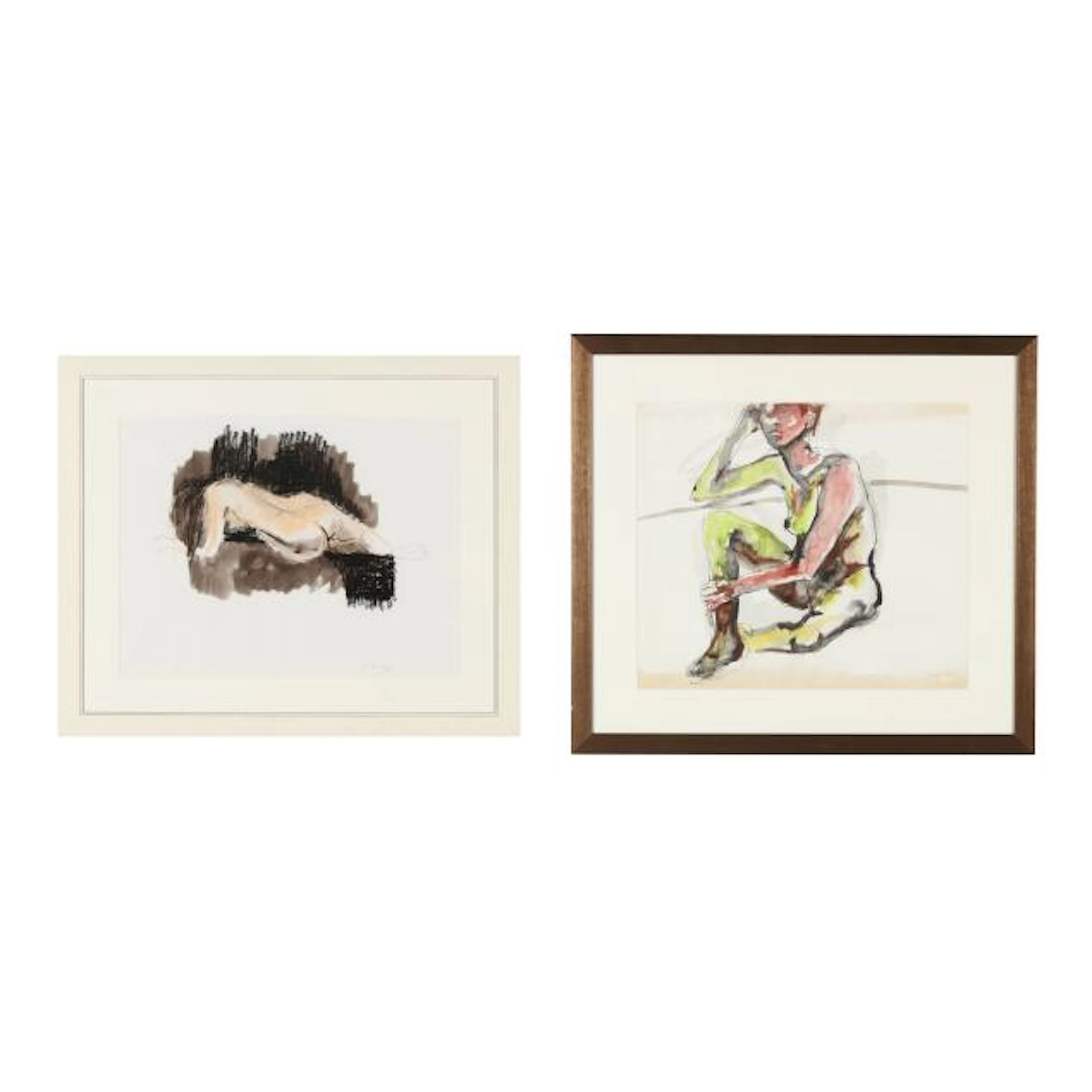 Jackie Hoving (American), Two Framed Nude Studies