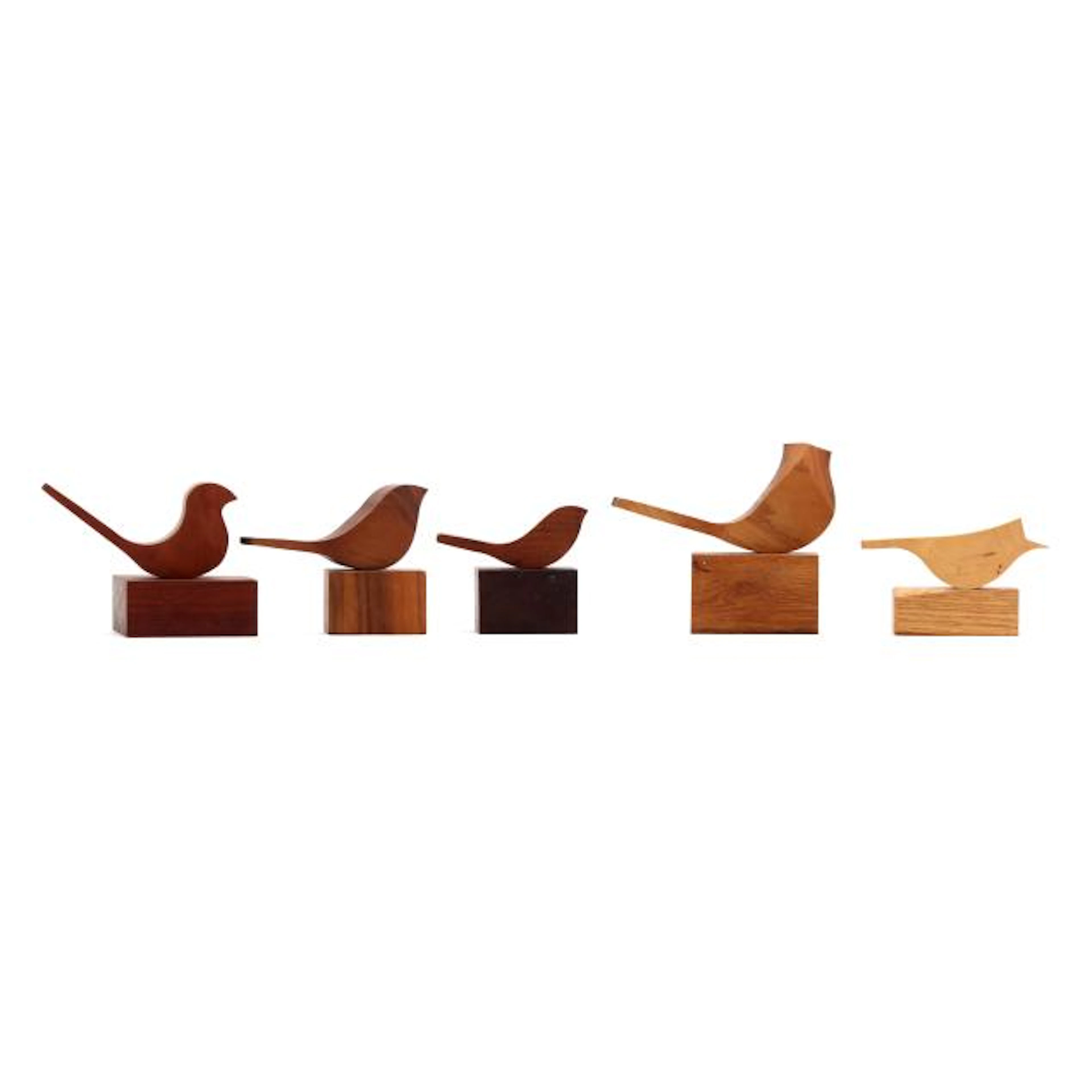 West Virginia Carved Rocker Birds on Stands