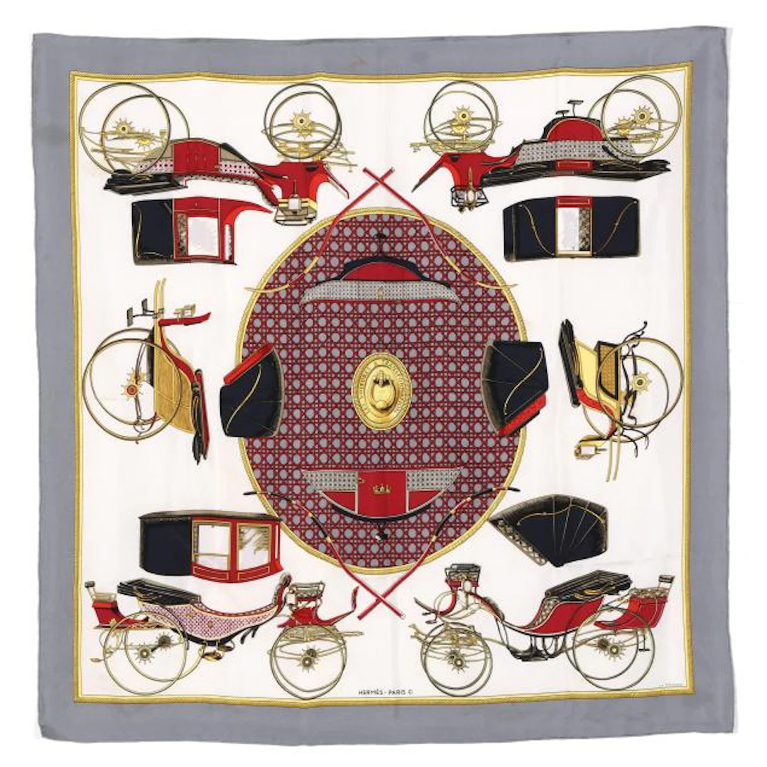 Silk Les Voitures à Transformation II Scarf, Hermès