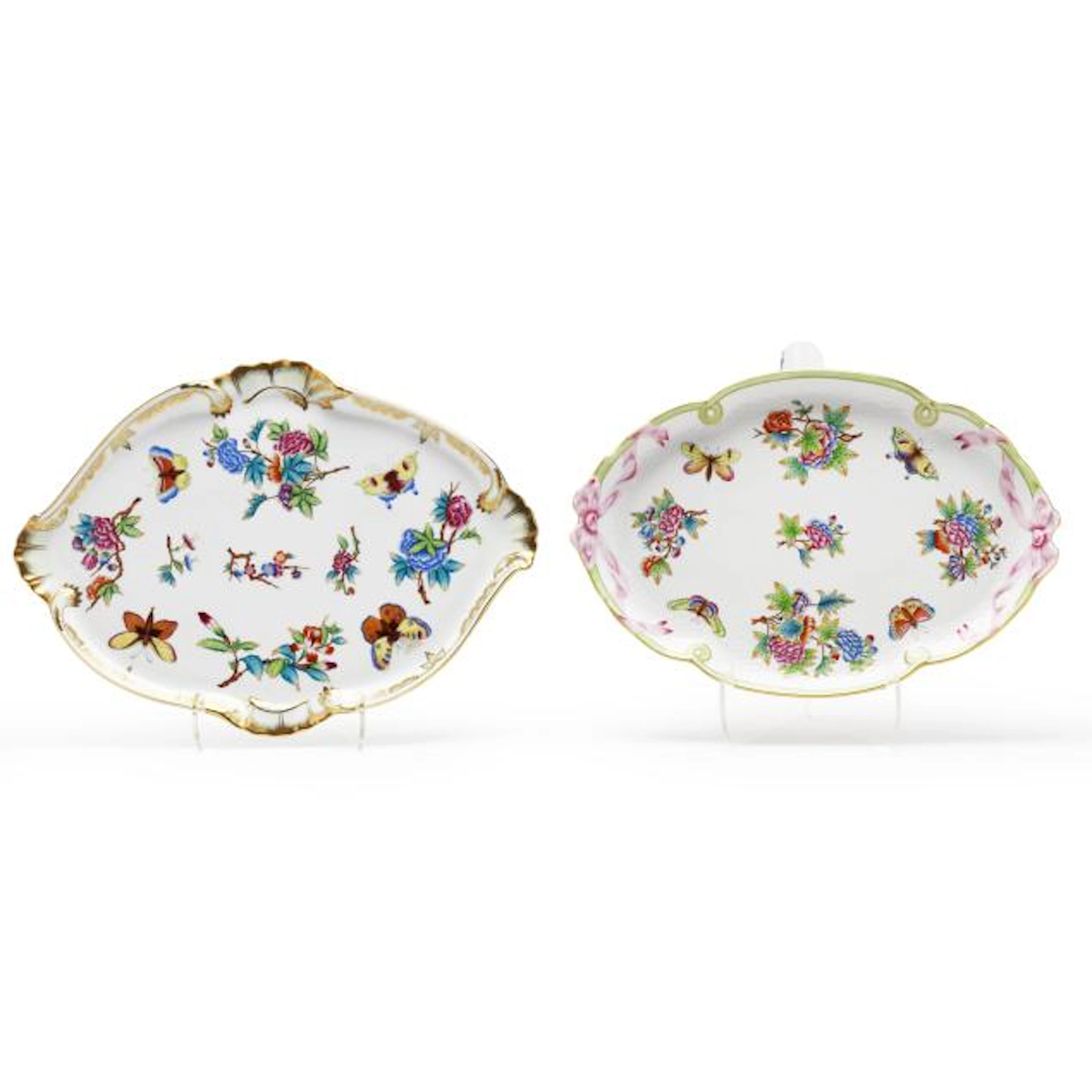 Two Herend Queen Victoria Oval Platters