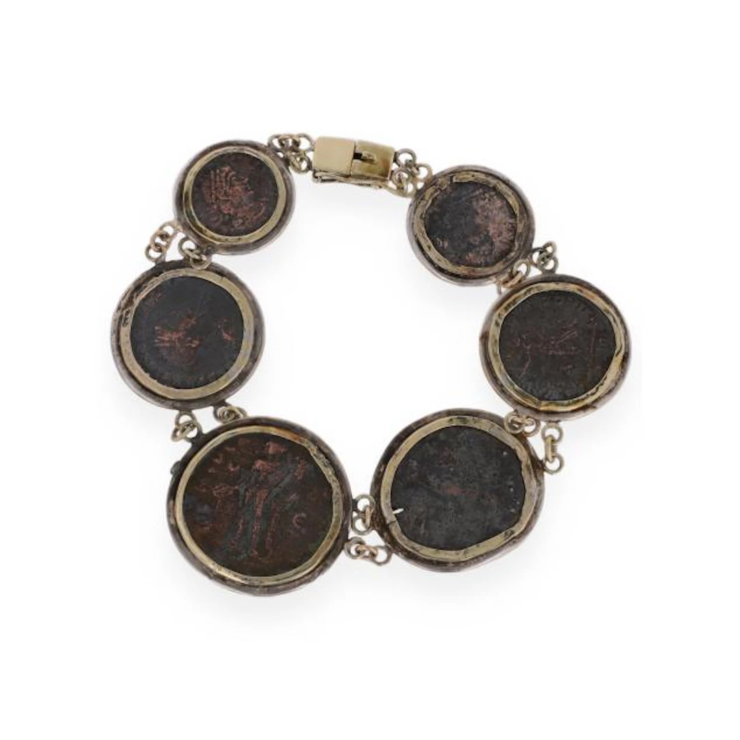 Gold, Silver, and Ancient Coin Bracelet