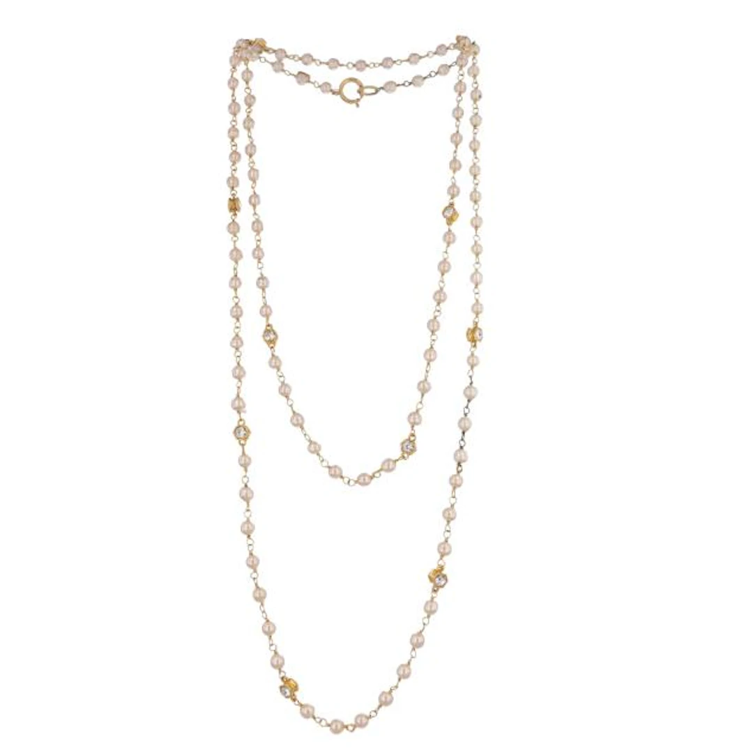Gold-Tone and Faux Pearl Sautoir, Chanel
