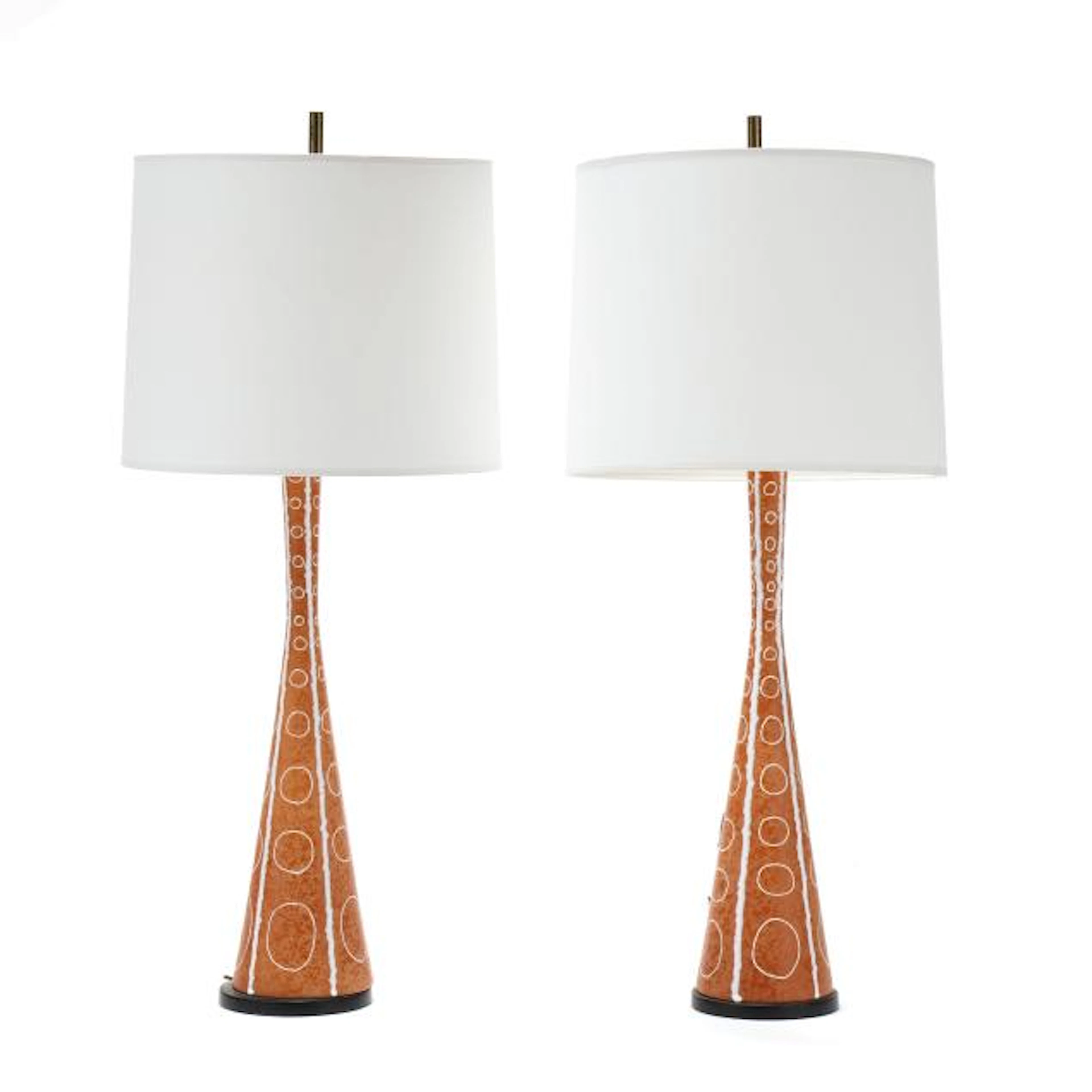 Pair of Tall Mid-Century Ceramic Table Lamps