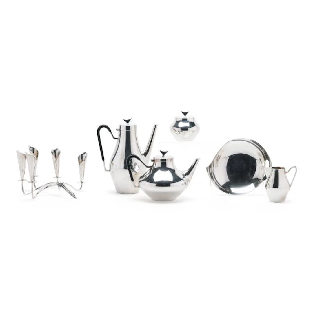 John Prip (American, 1922-2009), Denmark Silver-Plated Tea and Coffee Service