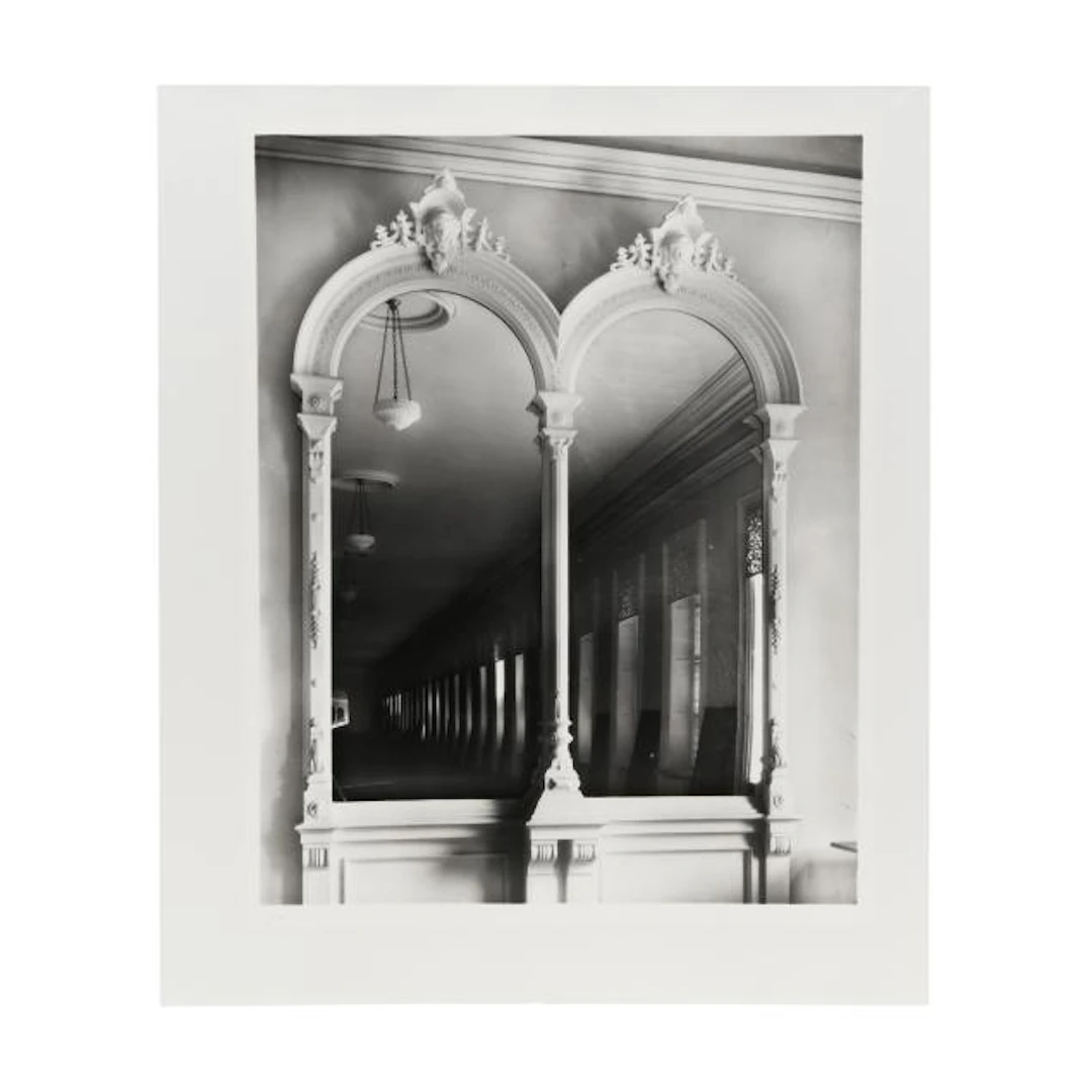 Walker Evans (American, 1903-1975), Mirror in Hotel Lobby, Saratoga