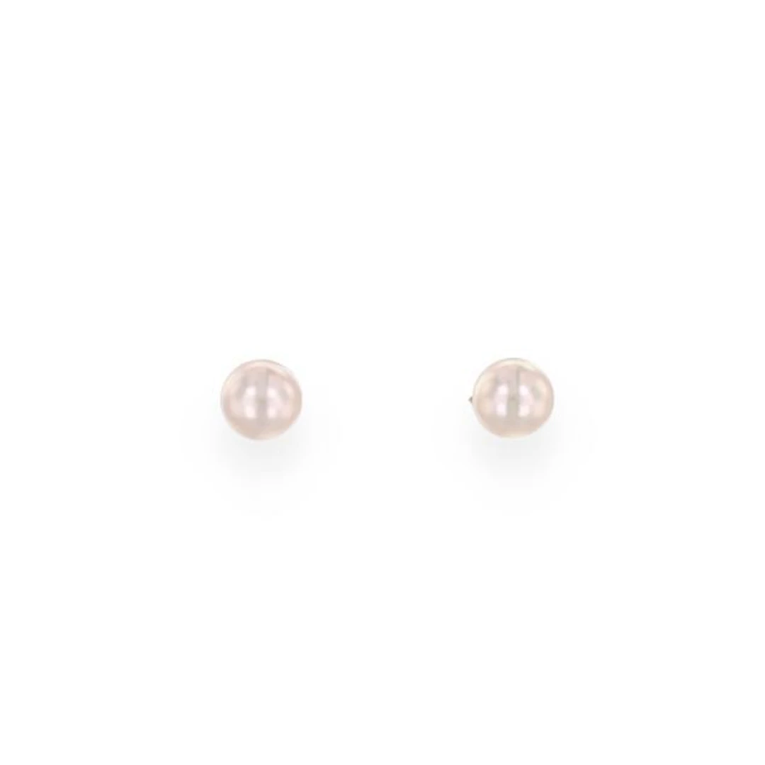 Pair of Gold and Pearl Stud Earrings