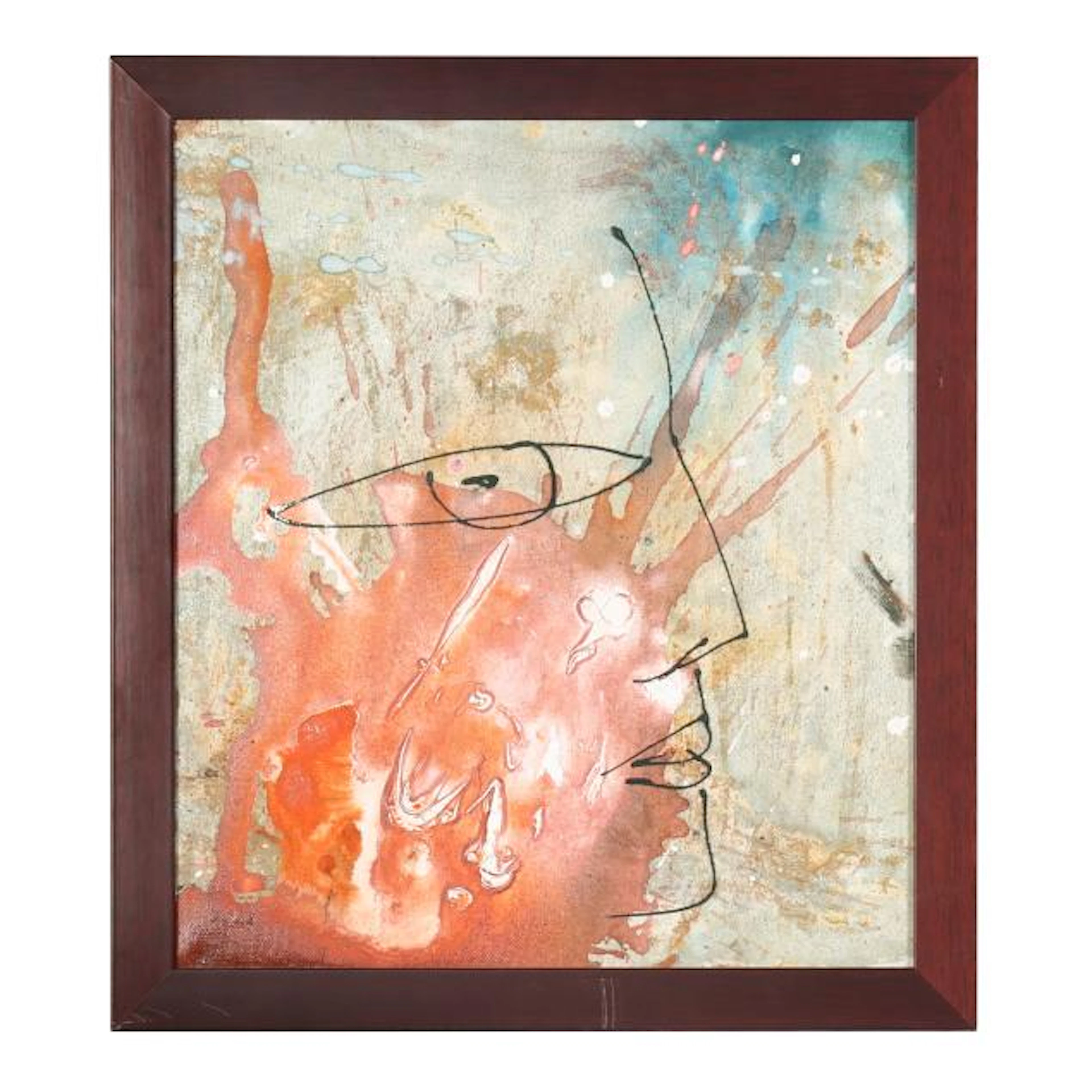 Jamali (Pakistani American, b. 1944), Untitled (Face in Profile)