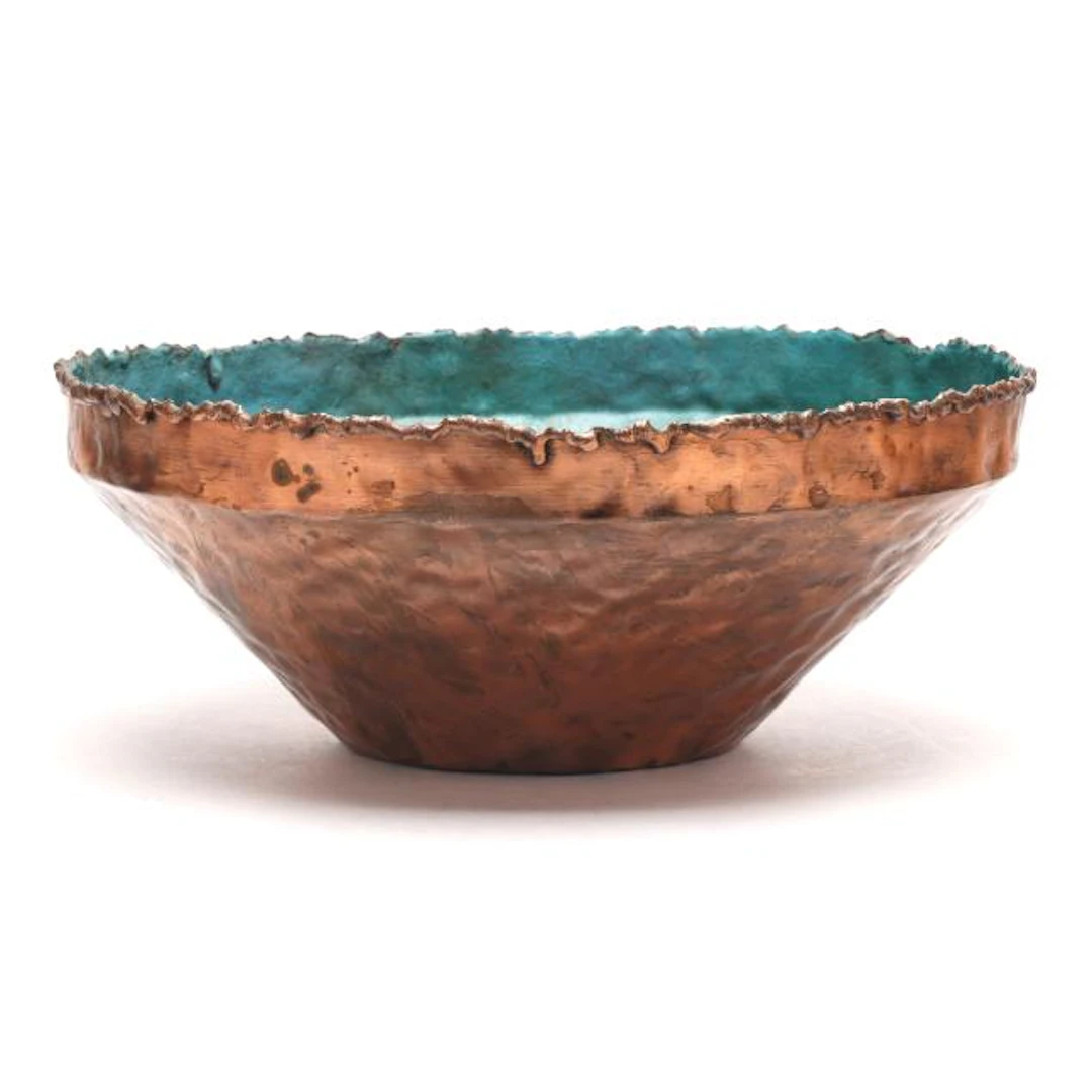 Marcello Fantoni (Italy, b.1915), Brutalist Enameled Copper Bowl
