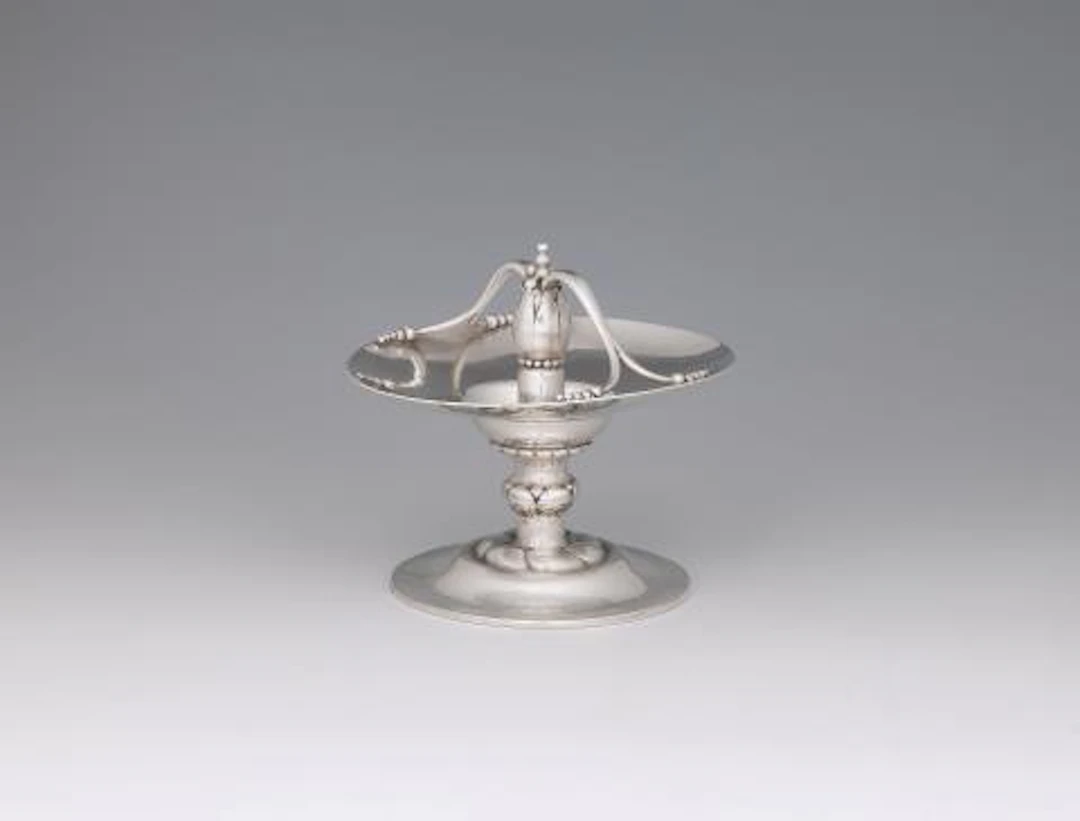 A rare Georg Jensen silver sugar bowl