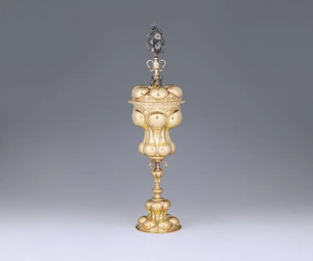 A large Nuremberg silver gilt columbine cup