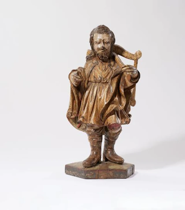 A carved hardwood figure of St. Joseph