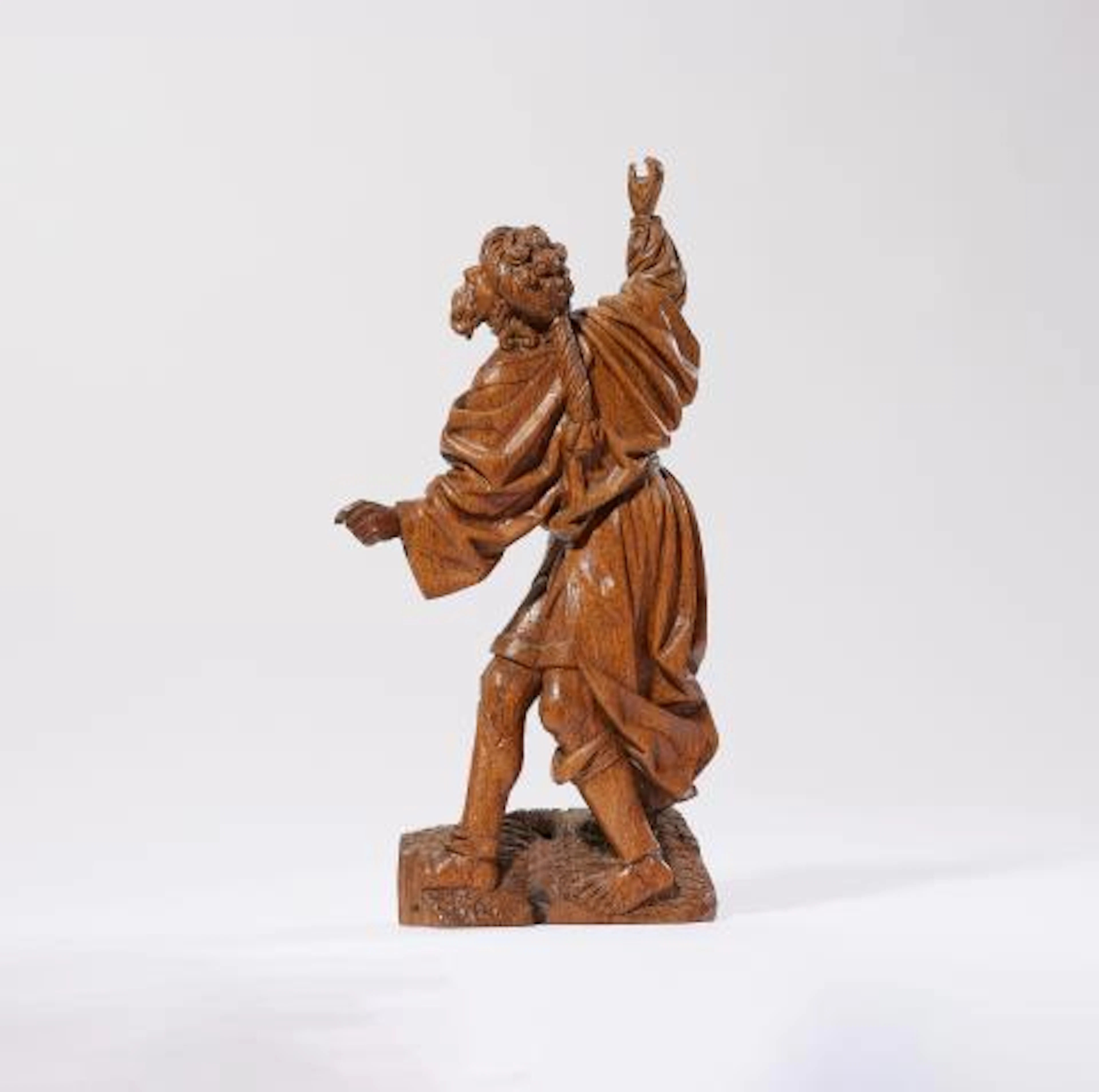 A carved oak figure from a Flagellation scene