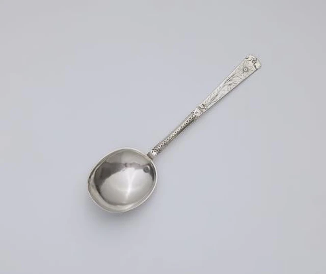 A Riga silver spoon.