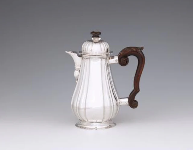 A small Cologne silver coffee pot