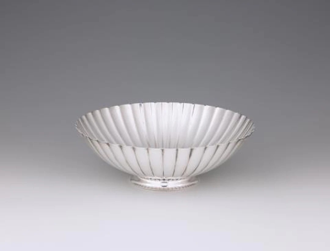 A Georg Jensen large silver strawberry dish, no. 856 B