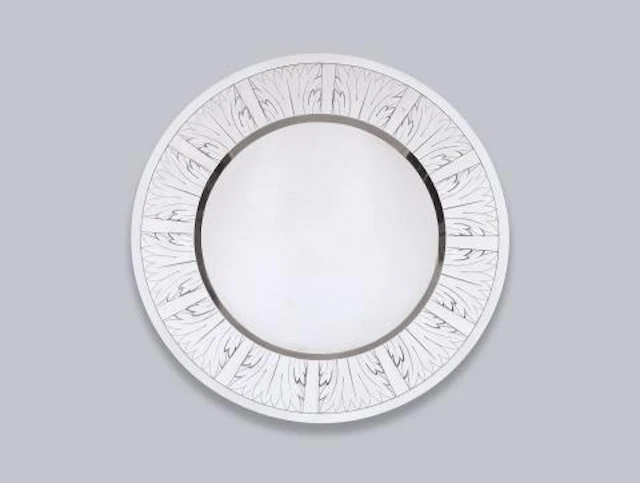 A large silver tray by Emil Lettré