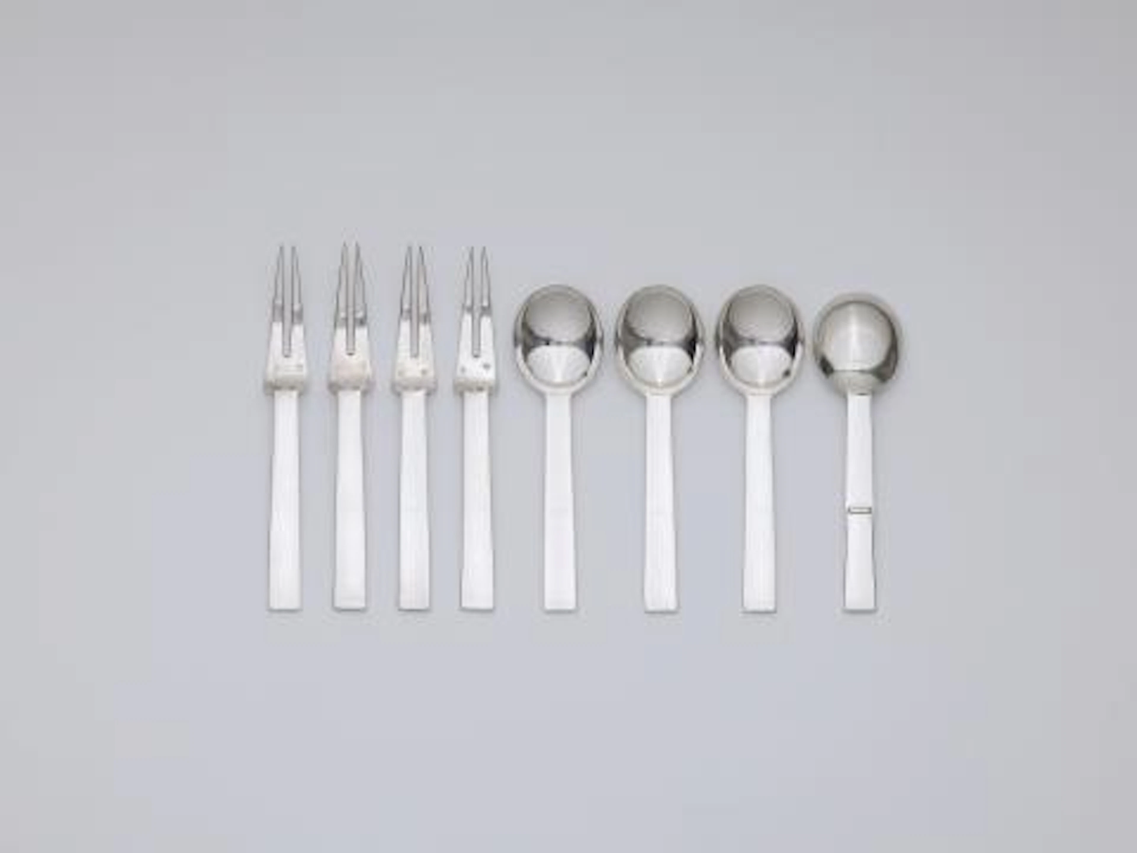 A silver 'Trouville' dessert cutlery set by Puiforcat
