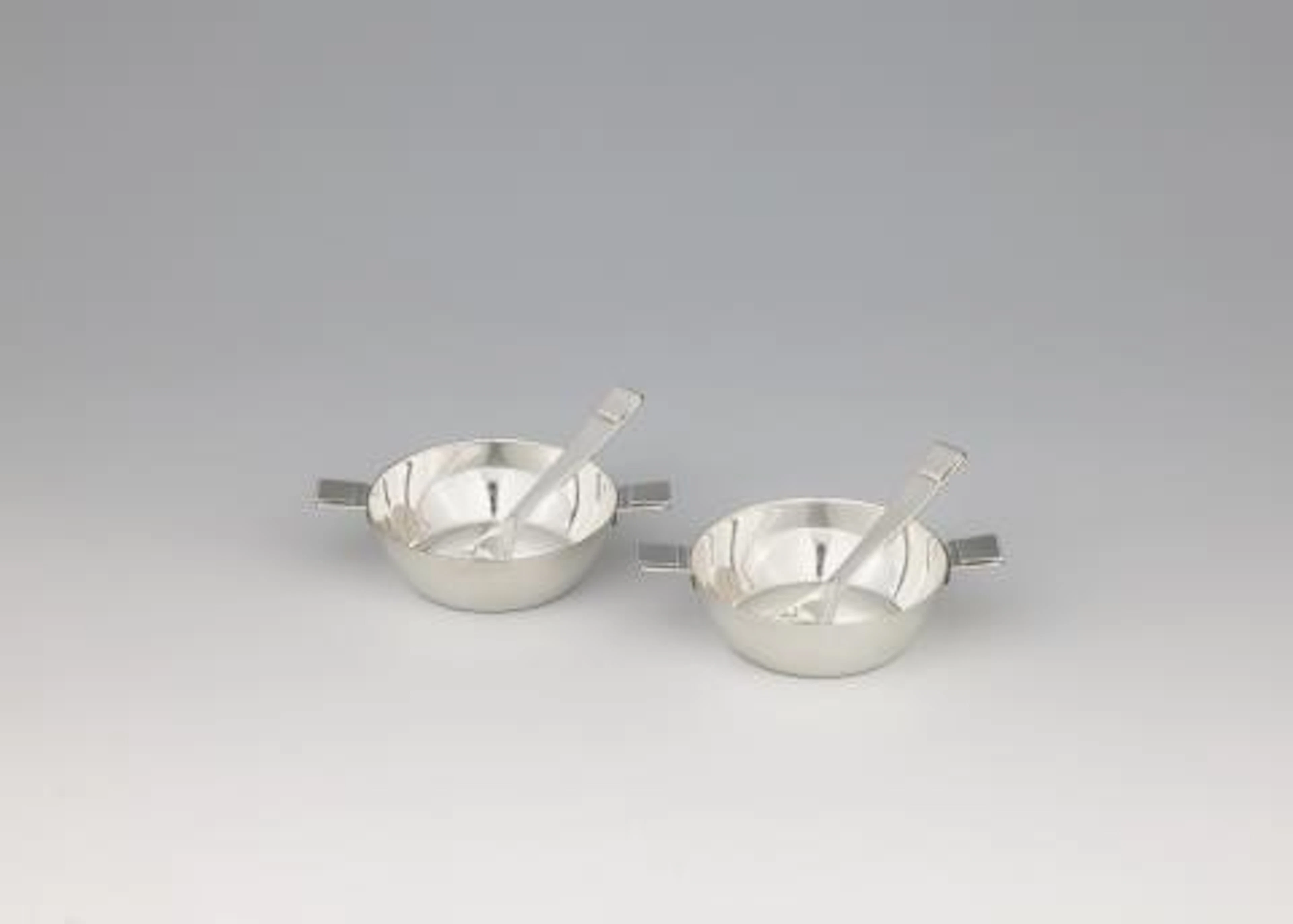 A pair of silver salts and spoons no. 66400 by Bernhard Hoetger